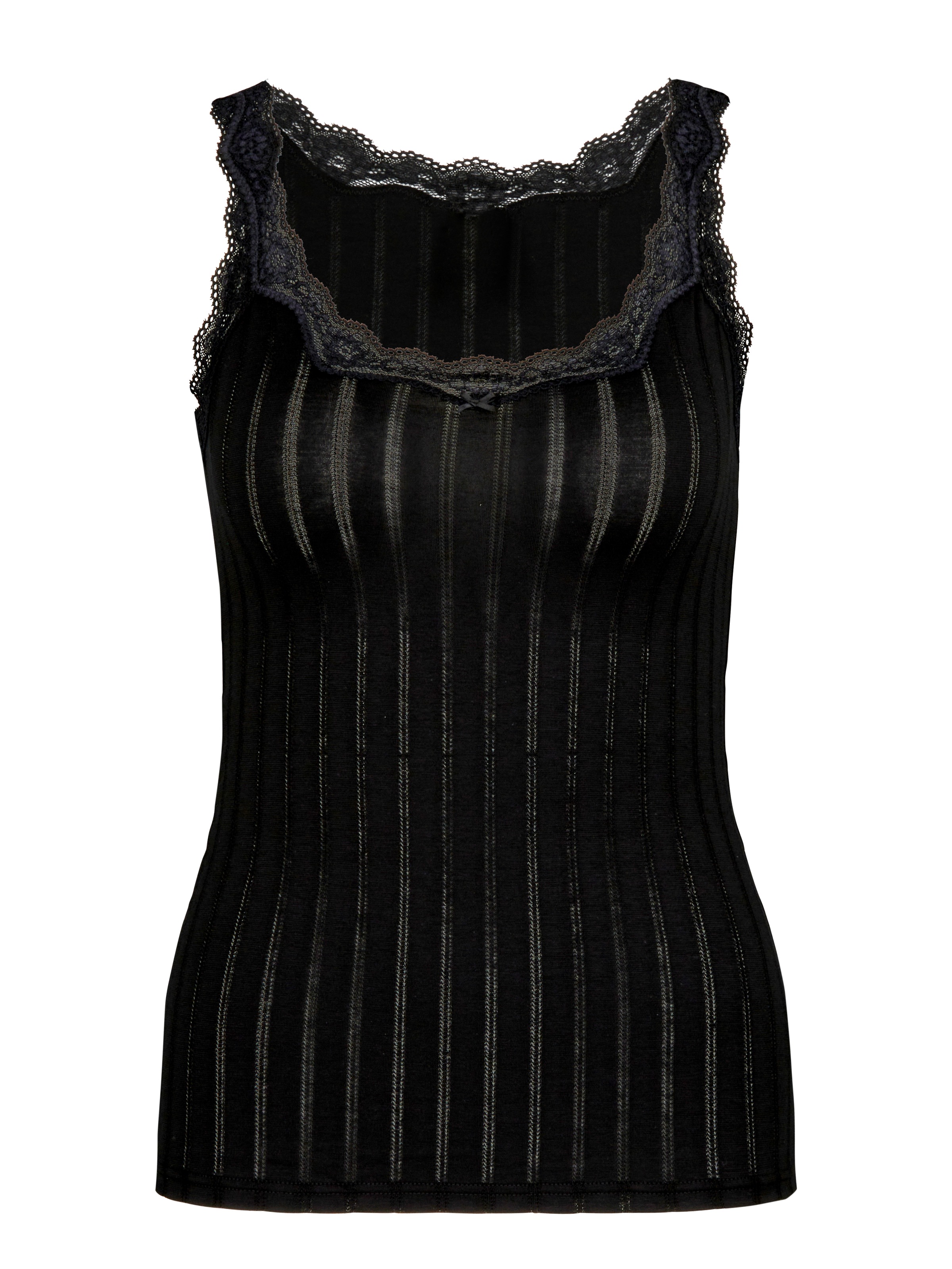 CALIDA Tanktop »Etude Toujours«, zarte Spitze, Nadelstreifen-Design, Cotton-Mix, elastisch