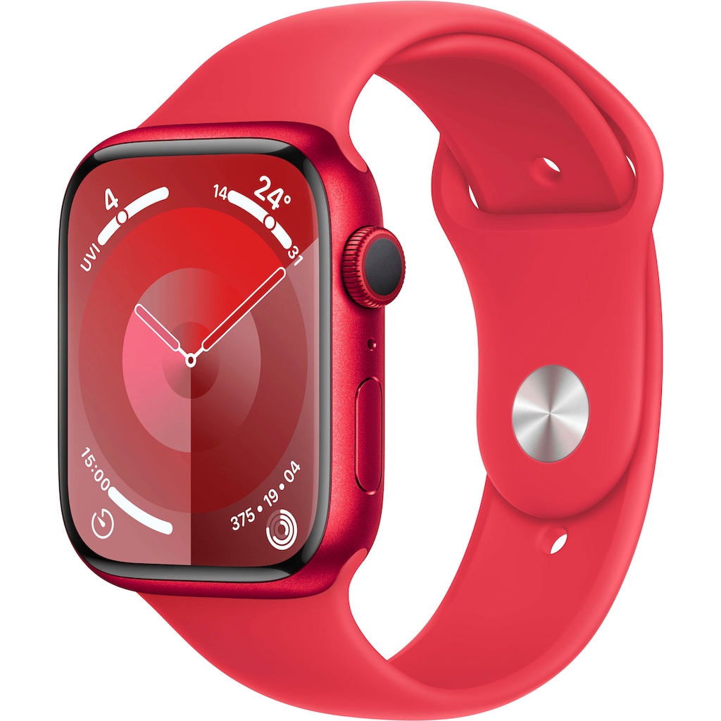 Apple Smartwatch »Watch Series 9 GPS Aluminium 45mm M/L«, (Watch OS 10 Sport Band)