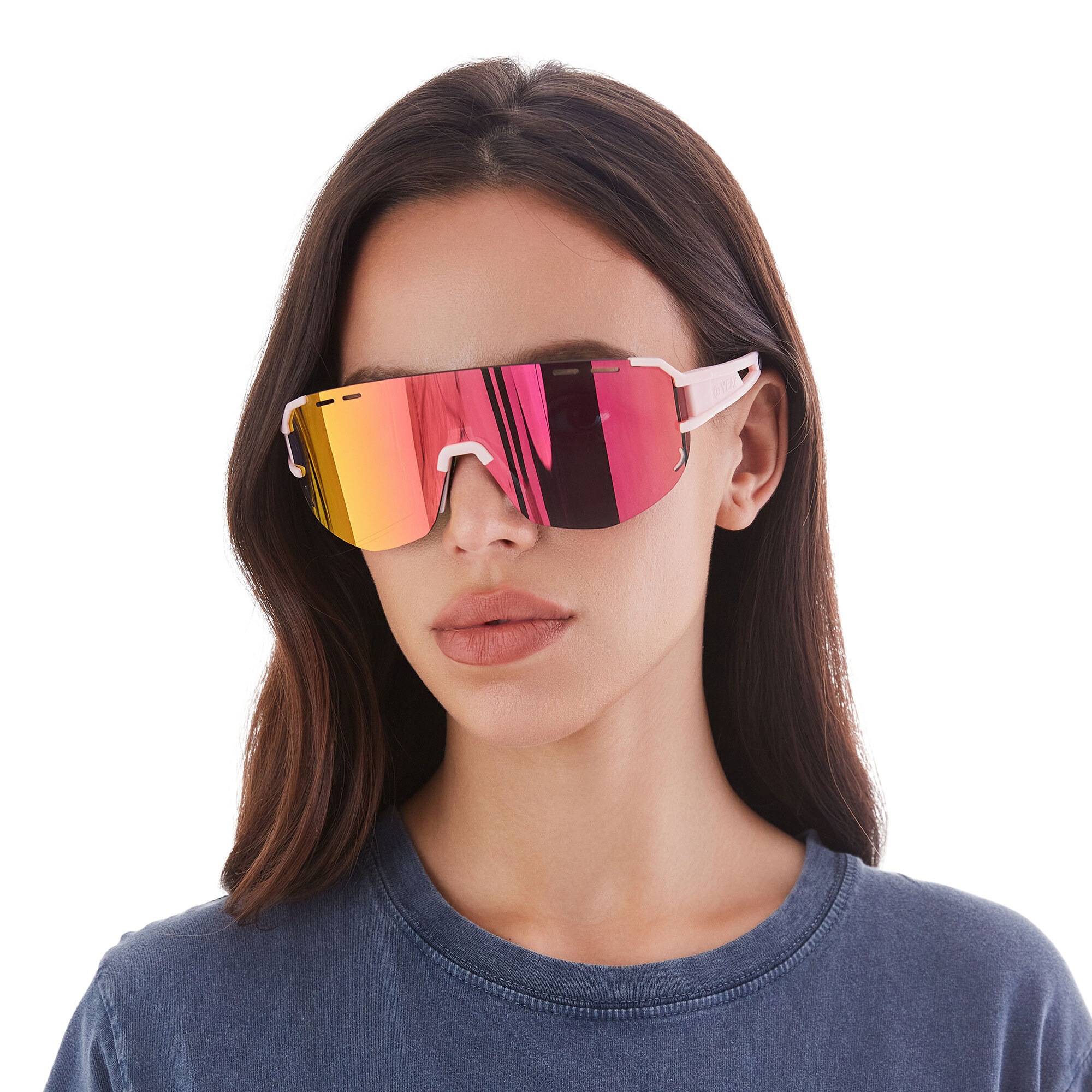 YEAZ Sonnenbrille »Sport-Sonnenbrille weiß/blau SUNGLOW«
