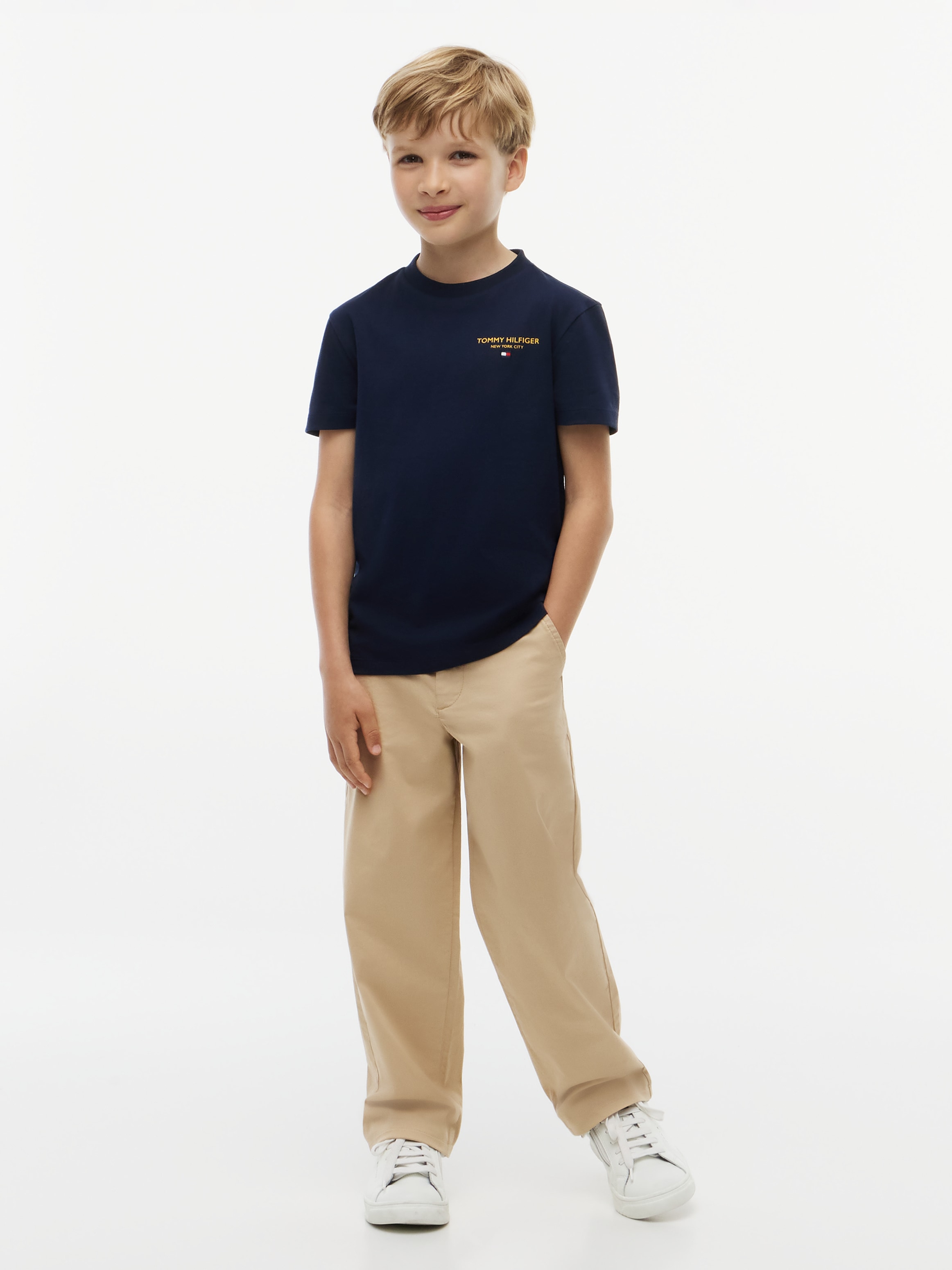 Tommy Hilfiger T-Shirt Rundhalsausschnitt, Regular Fit, Kinder bis 16 Jahre