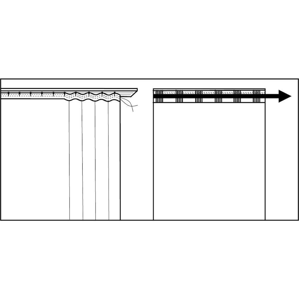 my home Fadenvorhang »Fao-Uni«, (1 St.), Kräuselband, multifunktional, transparent, Polyester, pflegeleicht