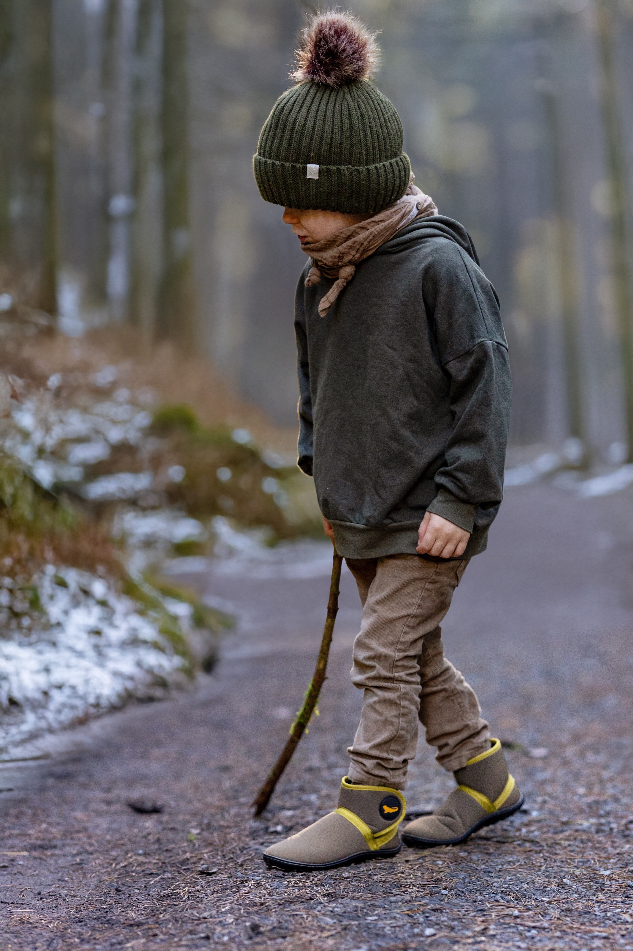 Leguano Barfußschuh »LEGUANITO THERMO«  , Klettschuh, Kinderschuh, Boots mit wasserabweisender TEX-Ausstattung