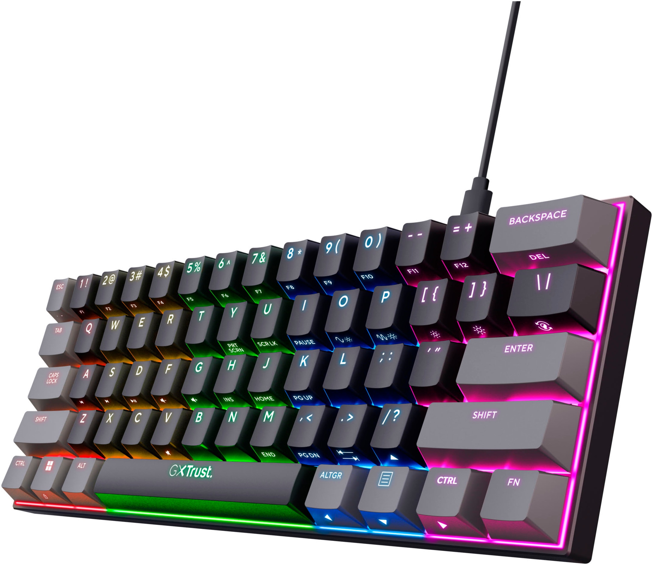 Gaming-Tastatur »GXT 867 Acira«, (USB-Anschluss-Multimedia-Tasten)