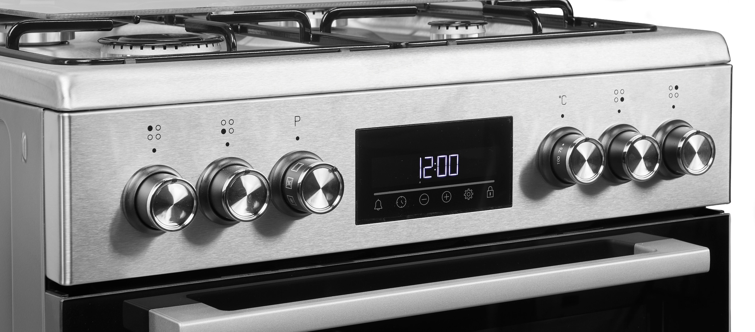 BEKO Gas-Standherd »FBM62320XDSL« mit Teleskopauszug nachrüstbar Multifunktionsdisplay – Übersichtliche Information auf einen Blick