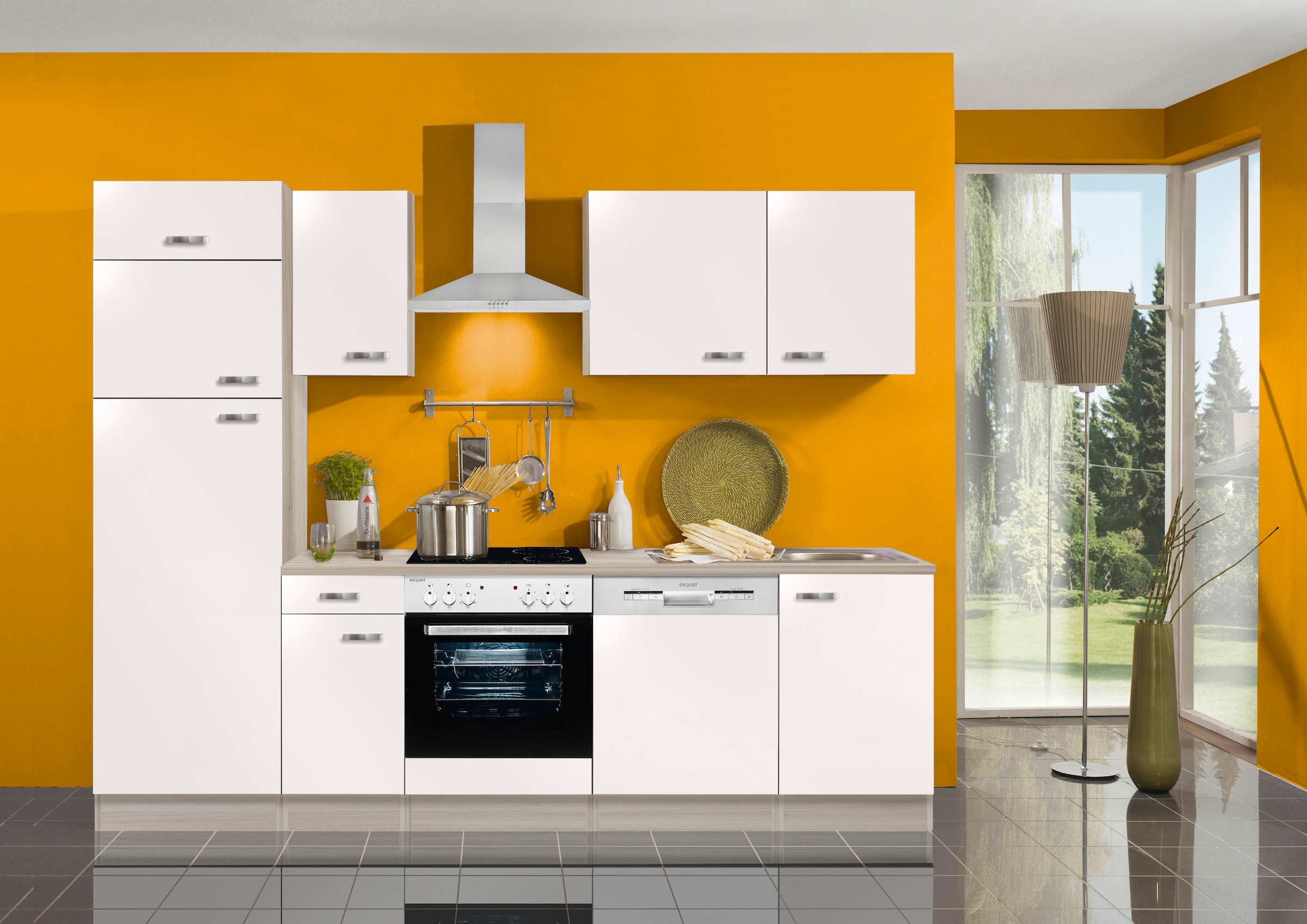 E-Geräte, 270 kaufen OPTIFIT Küchenzeile bequem ohne »Faro«, cm Breite