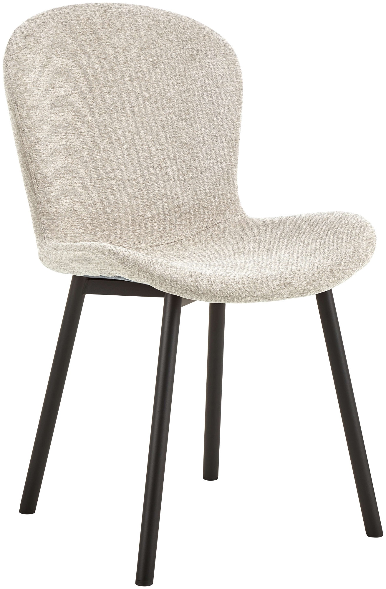 ACTONA GROUP Esszimmer-Set »Esspruppe, Speisetisch mit Wohnzimmerstühlen«, (Komplett-Set, 5 St., 1x Tisch + 4x Stuhle), Rechteckig Esstisch + 4x Stühle, Wildeiche Melamin, beige, 120x80x75cm