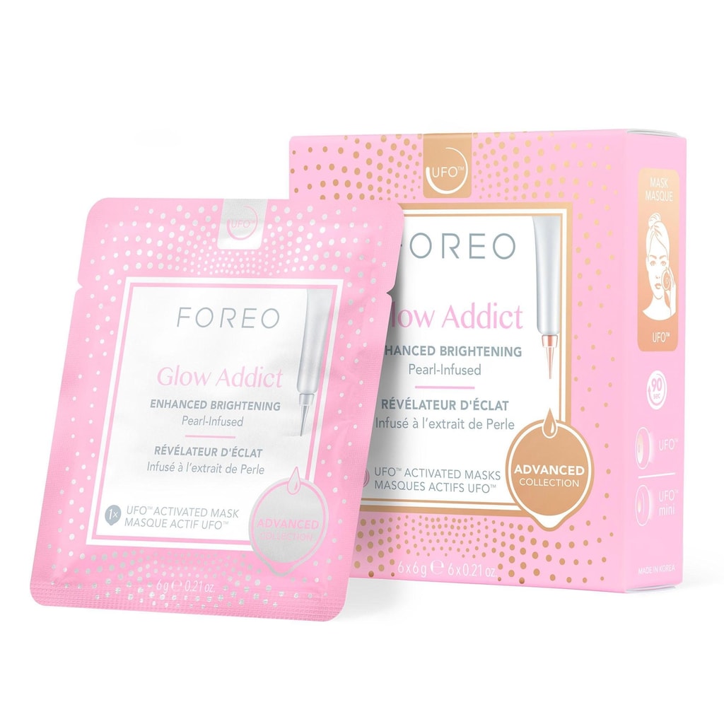 FOREO Tuchmaske »Glow Addict«, (Packung)