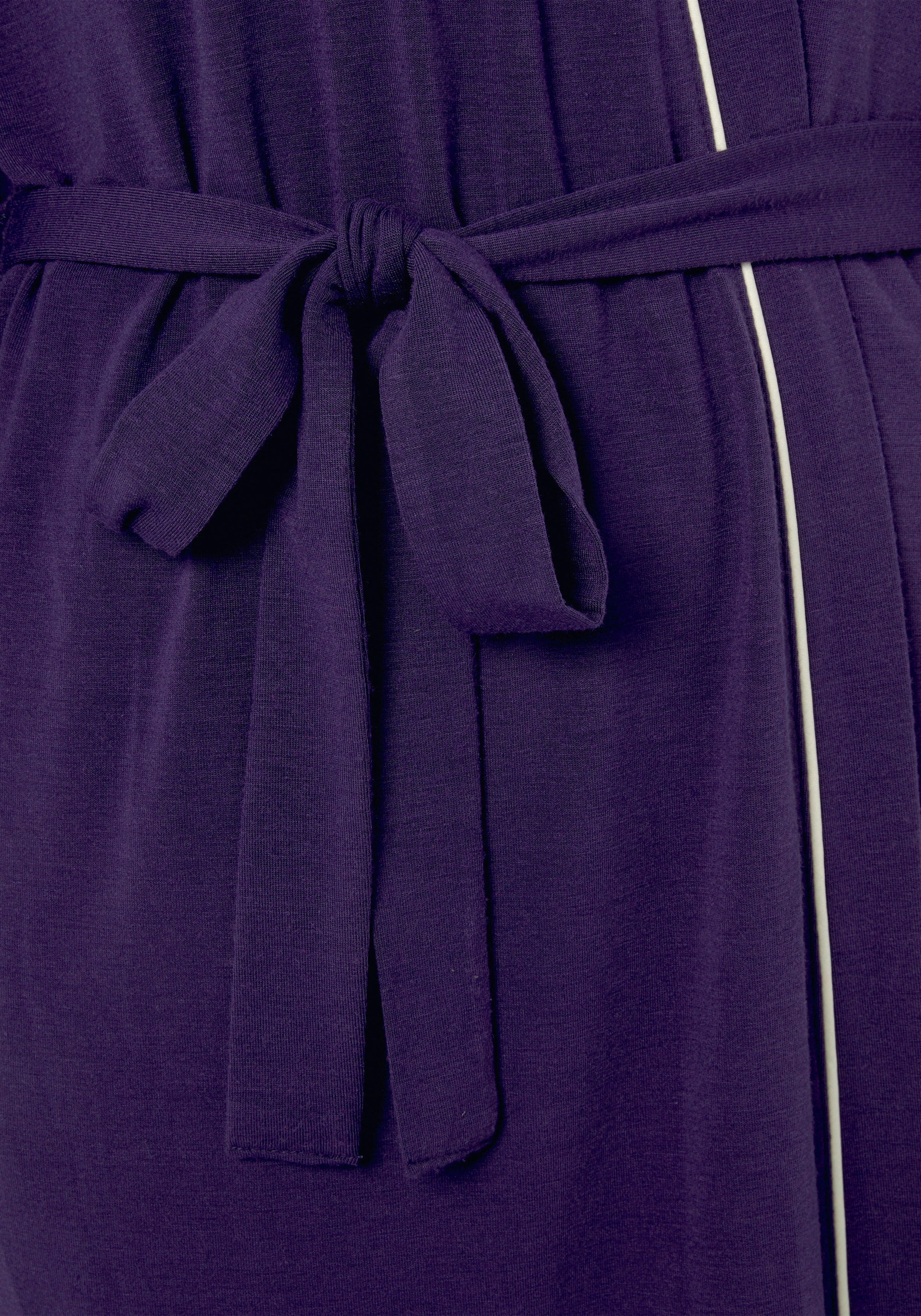 LASCANA Kimono, in Wadenlänge und Kontrastpaspeln