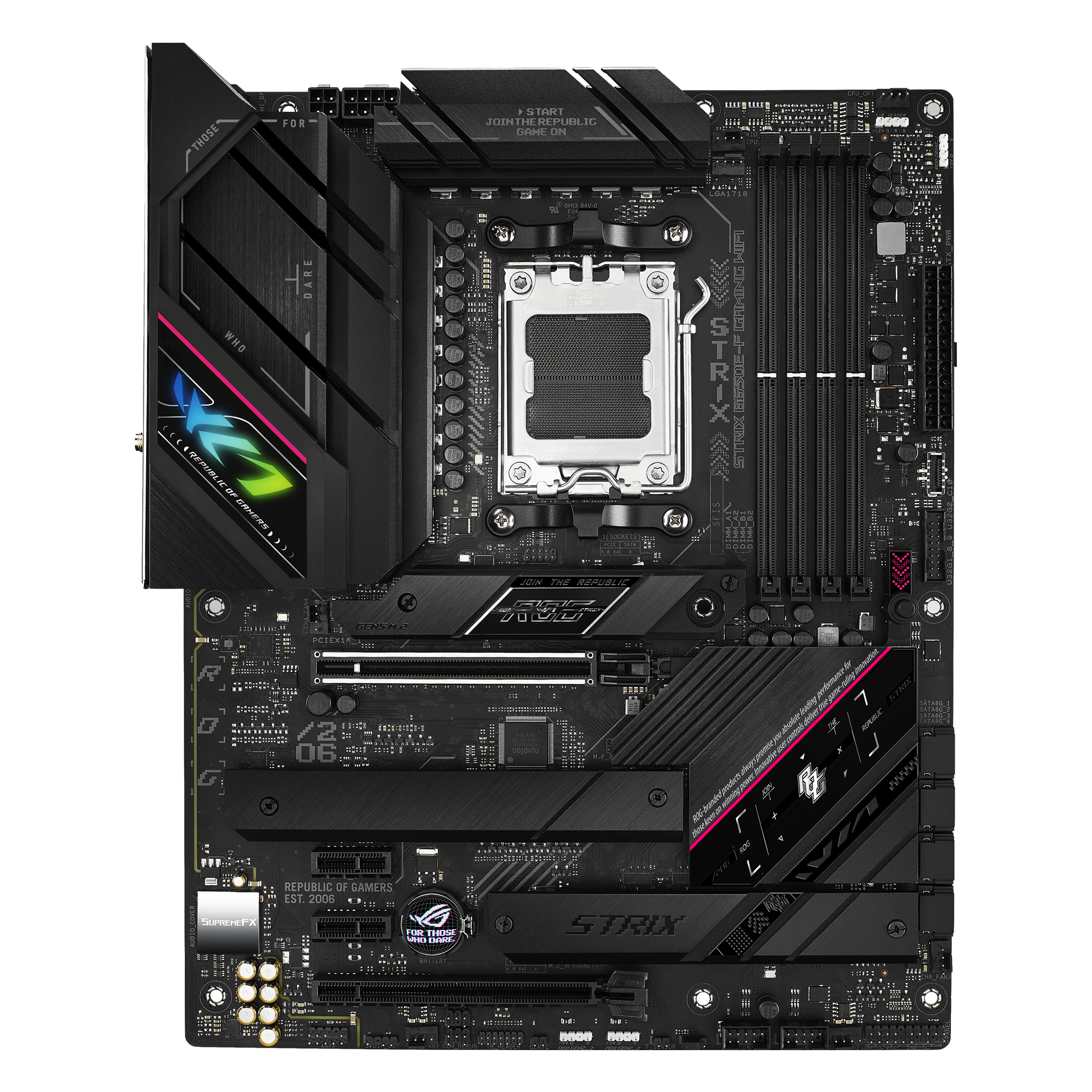 Asus Mainboard »ROG STRIX B650E-F GAMING WIFI«, Ryzen 7000, ATX, DDR5 Speicher, USB 3.2 Gen 2x2 Typ-C