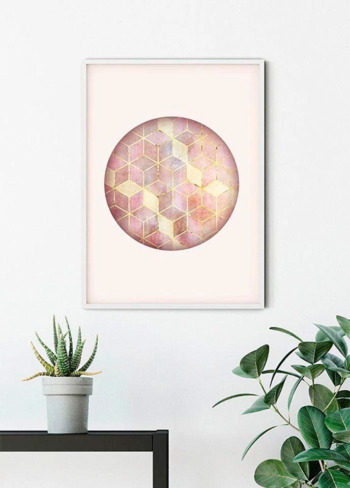 Poster »Mosaik Circle Rosso«, Formen-Kunst, (1 St.), Kinderzimmer, Schlafzimmer,...