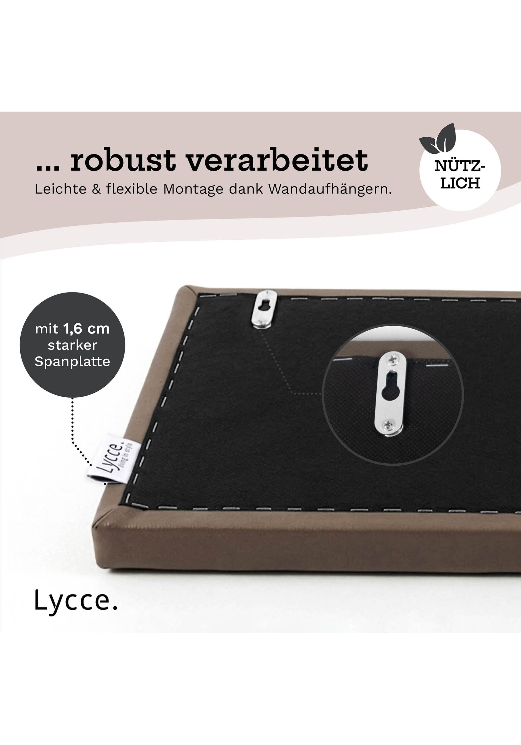 Lycce Rückenkissen »Wandkissen Wandkissen Kunstleder 1er Pack«