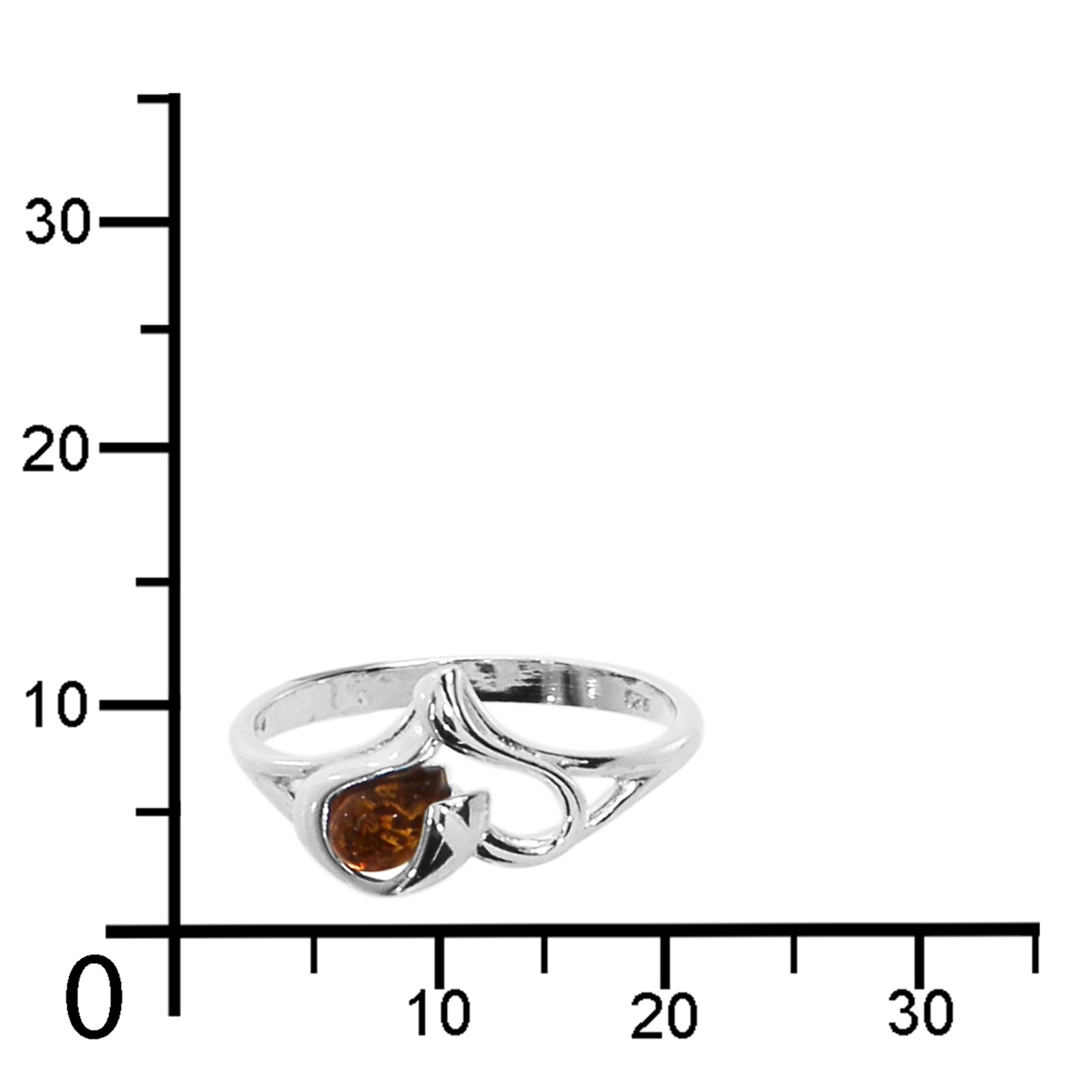 OSTSEE-SCHMUCK Fingerring »- Herz - Silber 925/000 - Bernstein«
