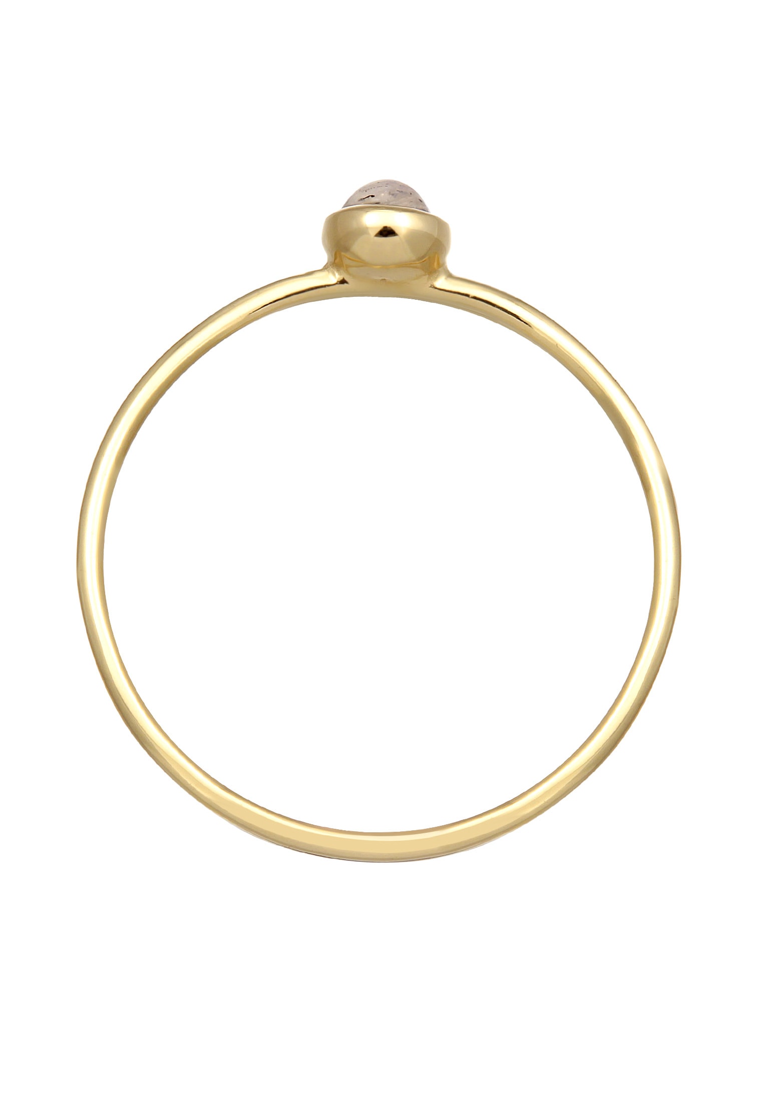 Elli Premium Fingerring »Ring Solitär Labradorit Edelstein 375 Gelbgold«
