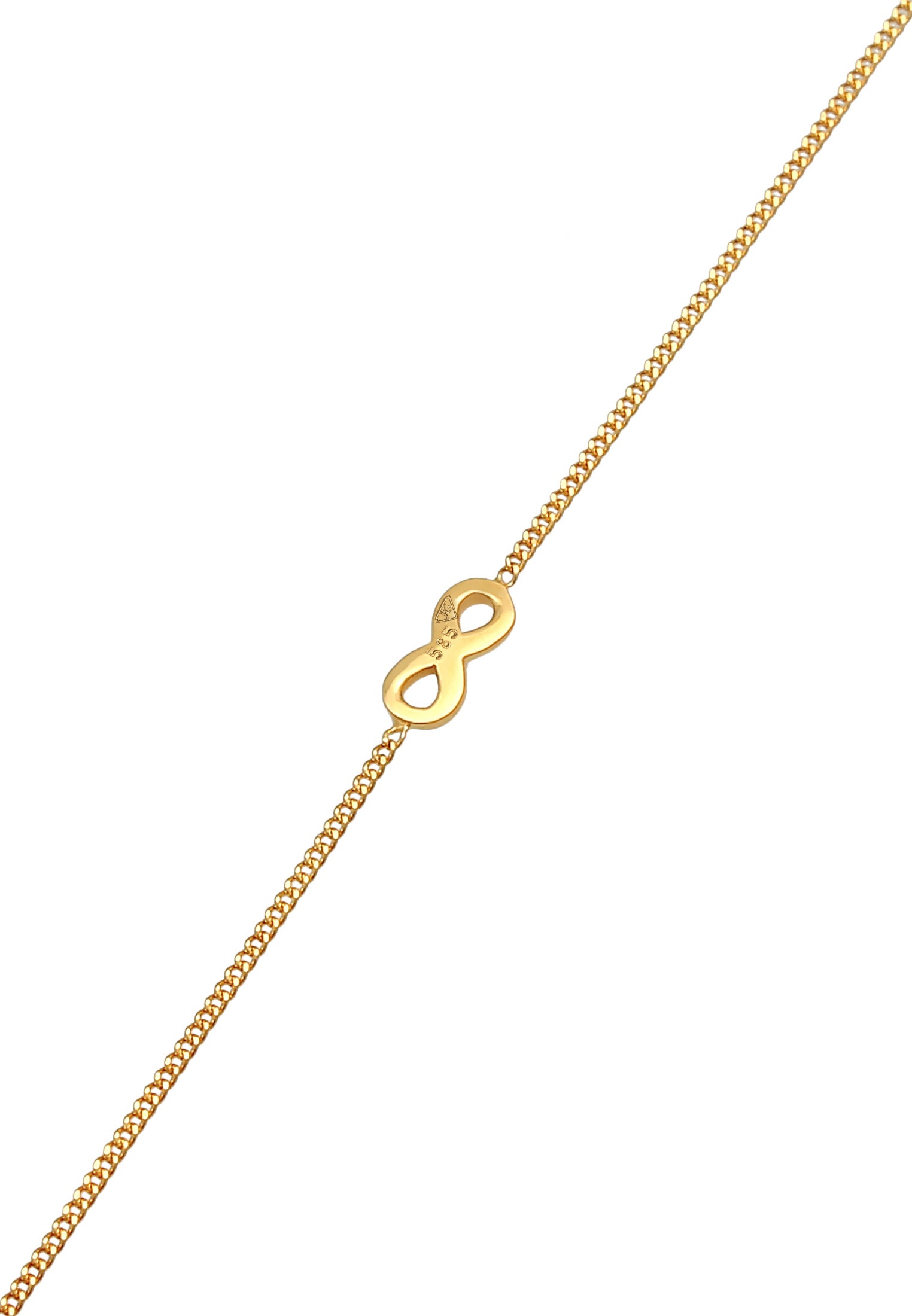 Elli Premium Armkette »Armband Infinity Unendlichkeit Symbol 585 Gelbgold«