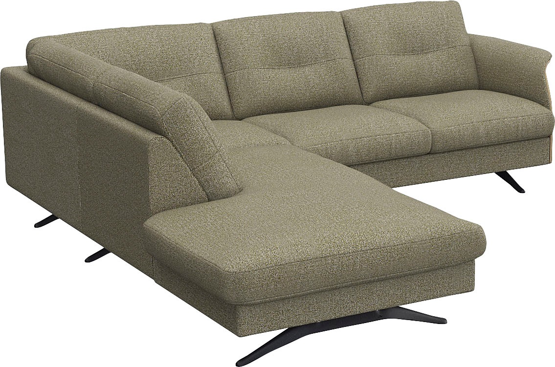 FLEXLUX Ecksofa »Glow, super bequem durch hochwertigem Sitzaufbau mit Federkern, L-Form«, Modernes skandinavisches Design