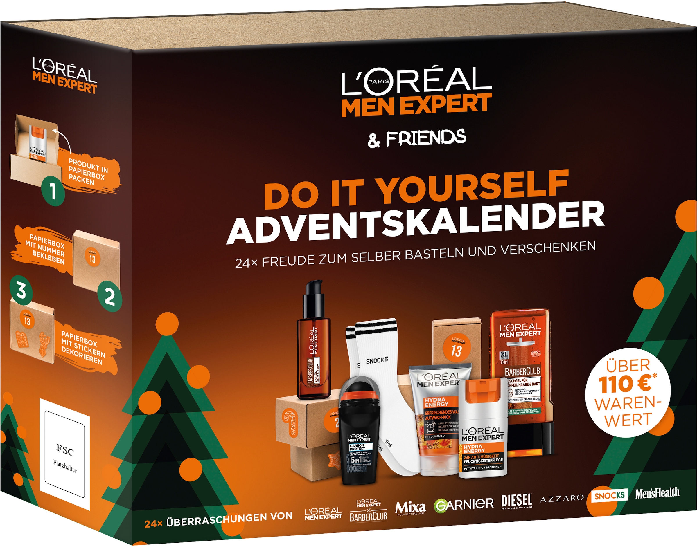 L'ORÉAL PARIS MEN EXPERT Adventskalender »L'Oréal Men Expert DIY  Adventskalender mit 24 Boxen«, für Erwachsene, Geschenk-Set günstig online  kaufen