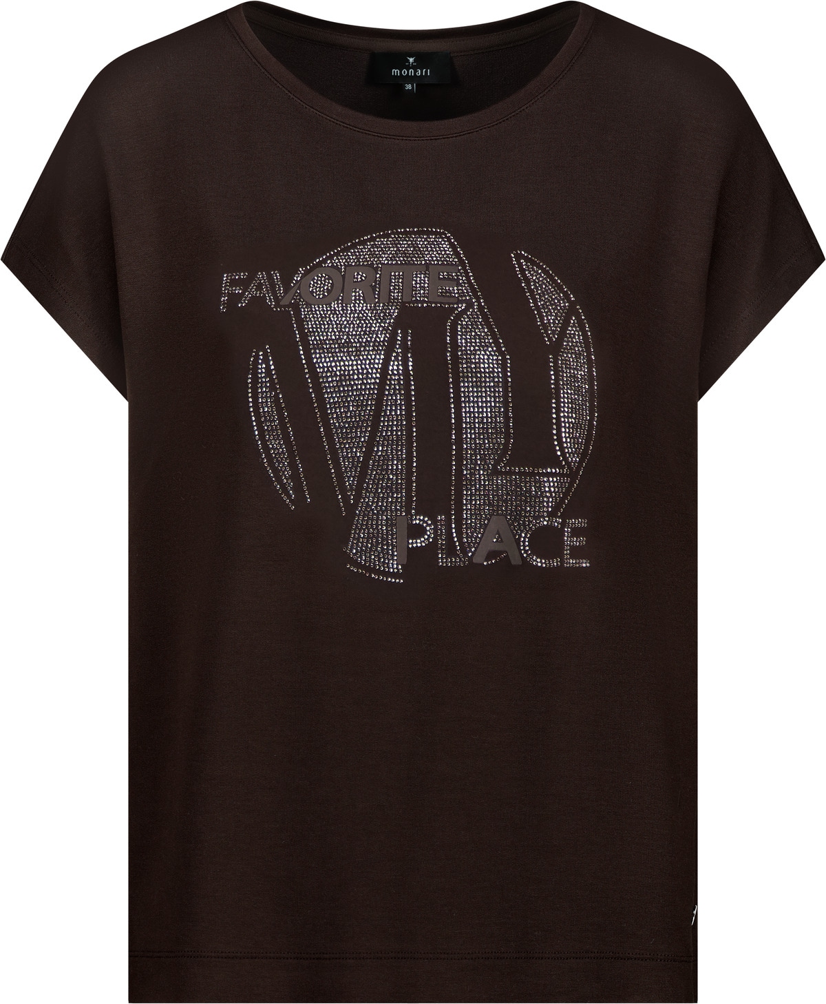 Monari T-Shirt »Shirt Schmuck« Regular fit mit Strasssteinen