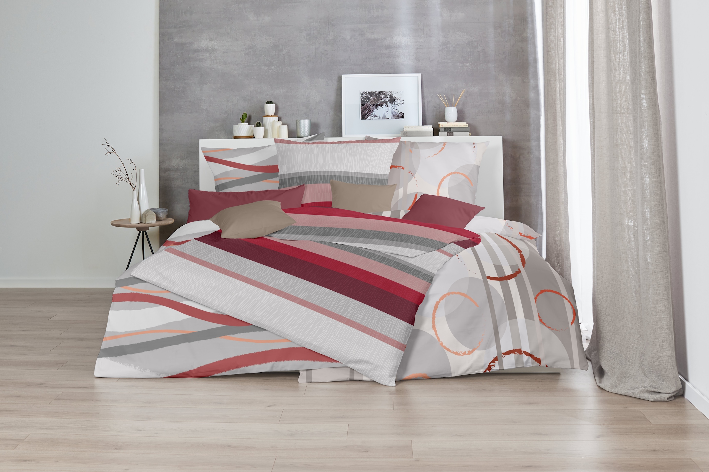 Primera Bettwäsche »Biber-Bettwäsche Roommate« 2 Stk. mit dezenten Mustertexturen