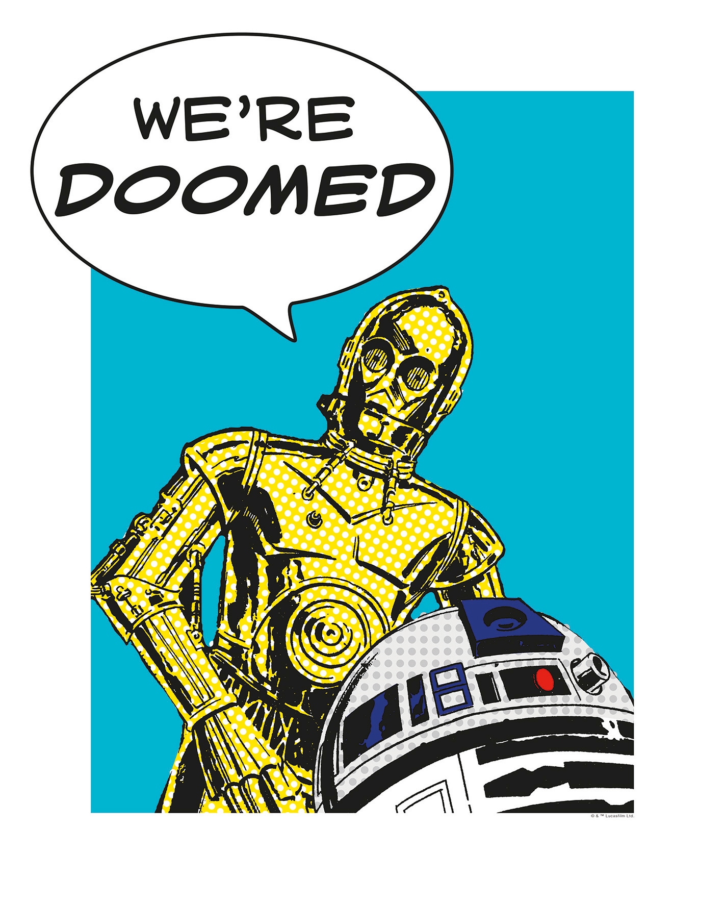 Komar, Bild »Star Wars Classic Comic Quote Droids« Star Wars 1 Stk. tlg. Wandbild zur Dekoration im Kinderzimmer - ohne Rahmen, Farbe Bild(er): bunt, 