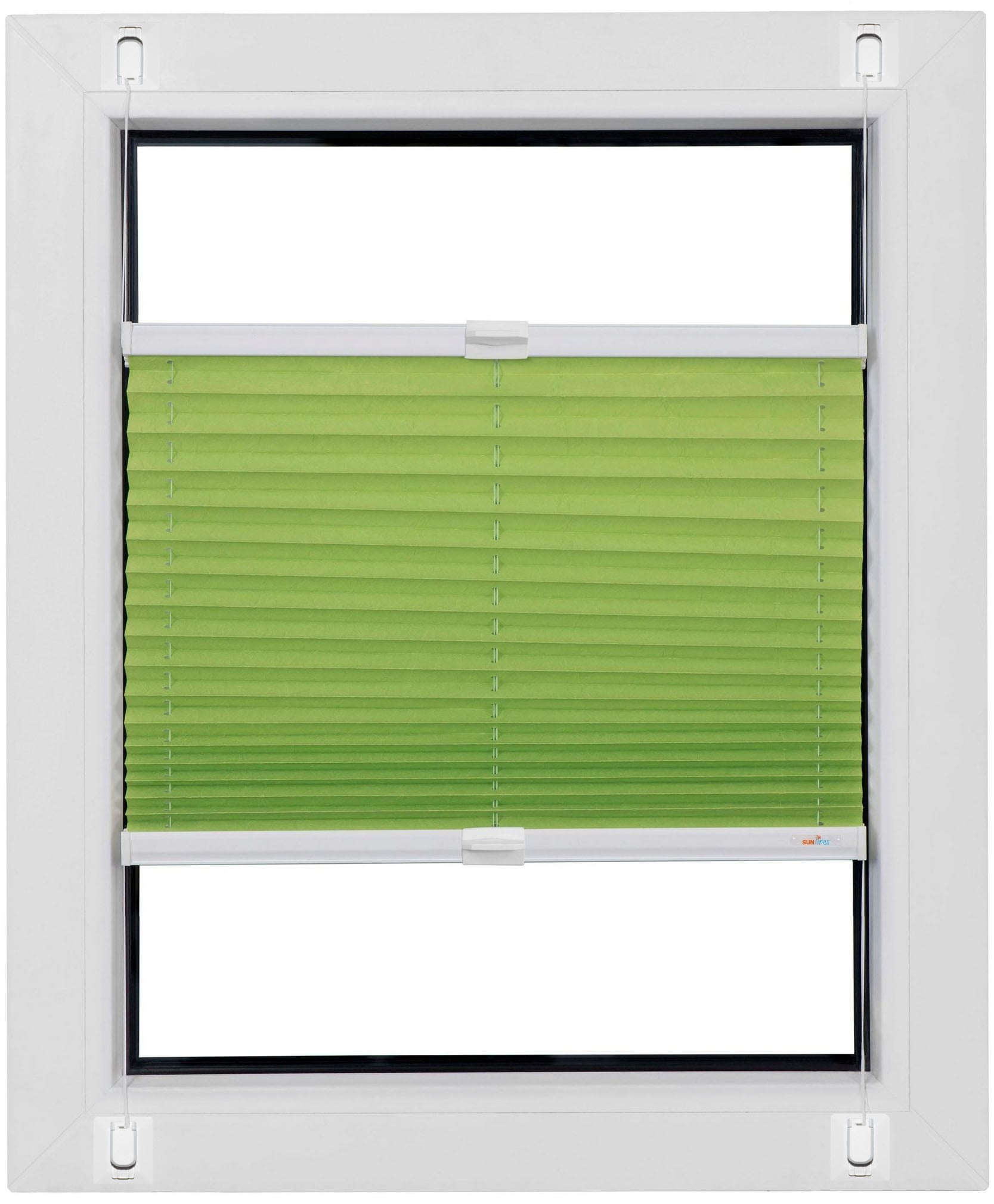 sunlines Plissee »Start-up Style Crush« blickdicht ohne Bohren verspannt geklebt mit Gelenkklebeplatte