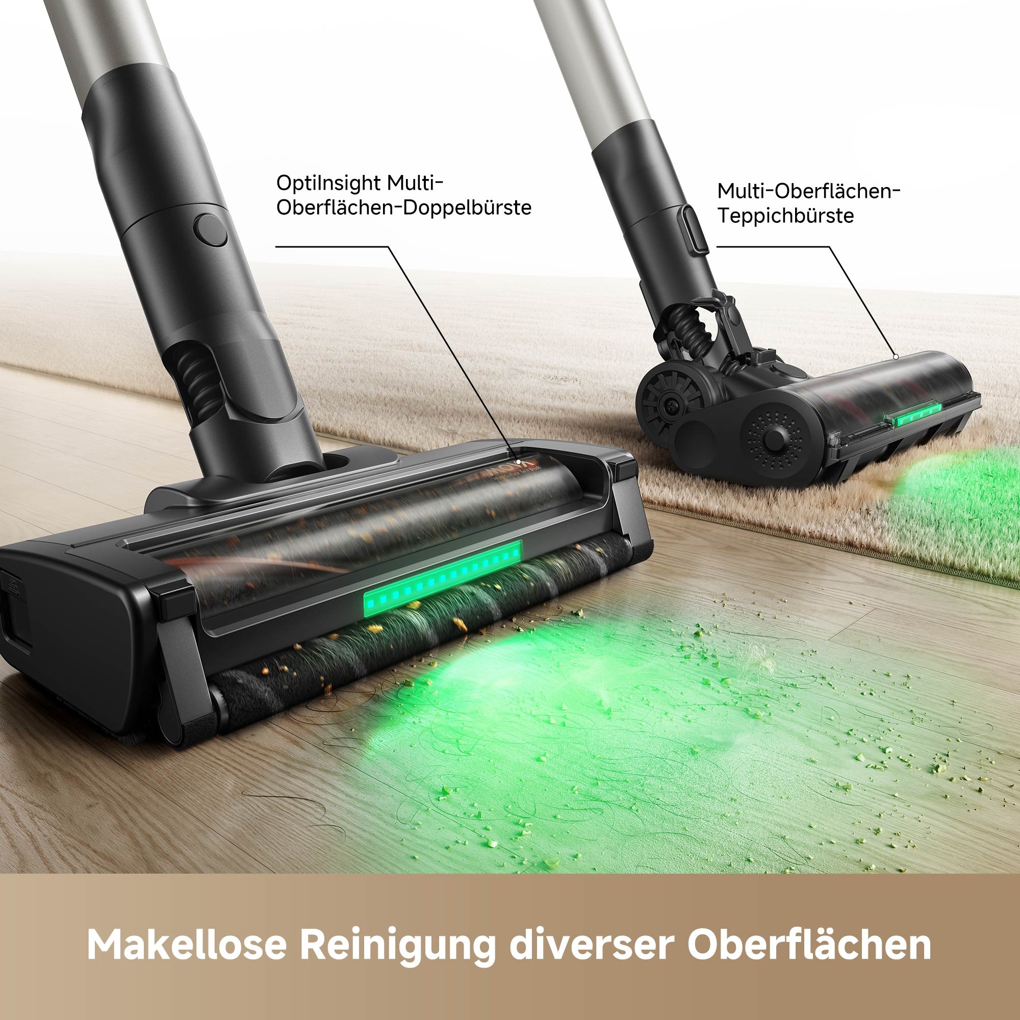 Mova Akku-Stielstaubsauger »G70 Complete« 99,9% Filterung, LED-Display