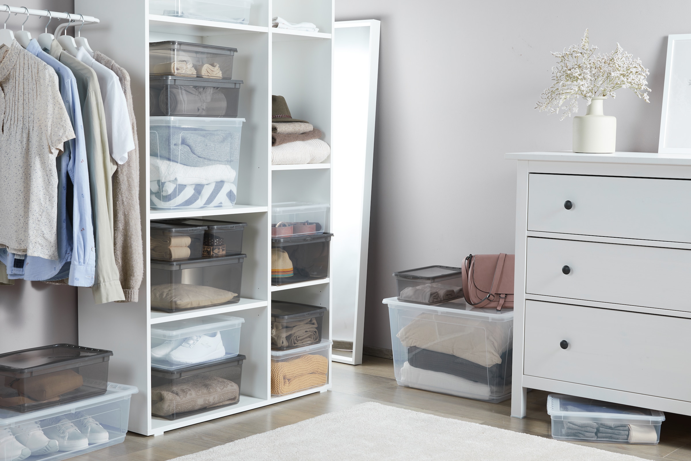 keeeper Aufbewahrungsbox »bea, 3er Set, mit Air Control-System 52L, 59 x 39 x 35 cm« Air-Control-System, stapelbar