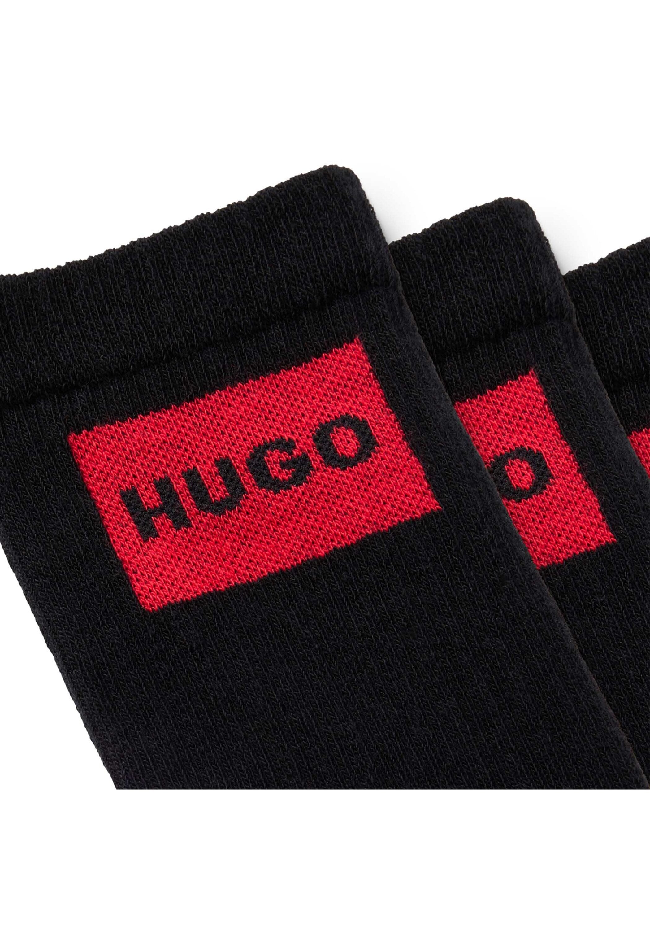 HUGO Kurzsocken »Socken 3P QS RIB LABEL CC 3er Pack«