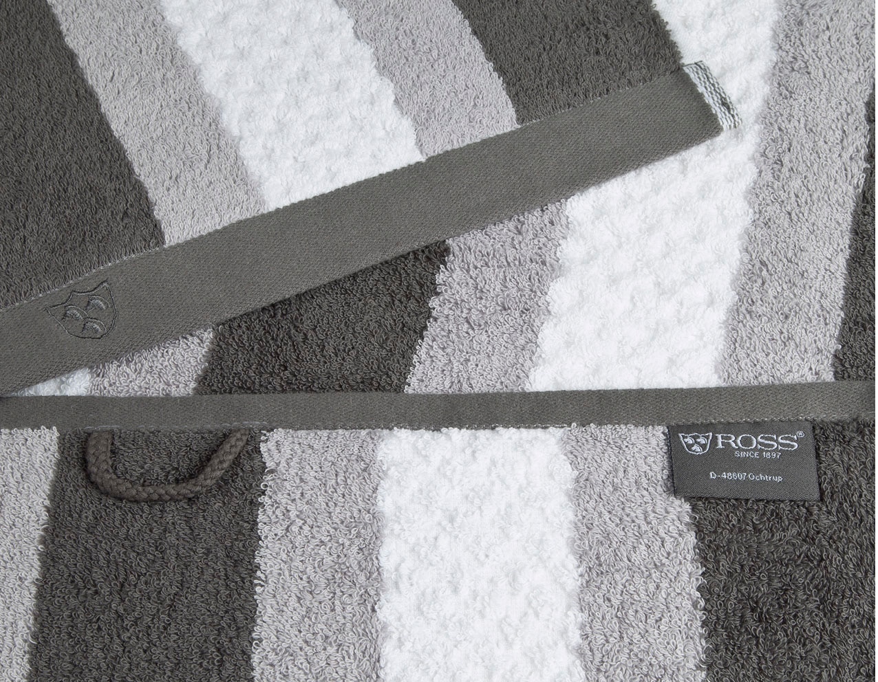 ROSS Handtücher »Harmony« 100 % Baumwolle, Hoch Tief Struktur, viele Farben