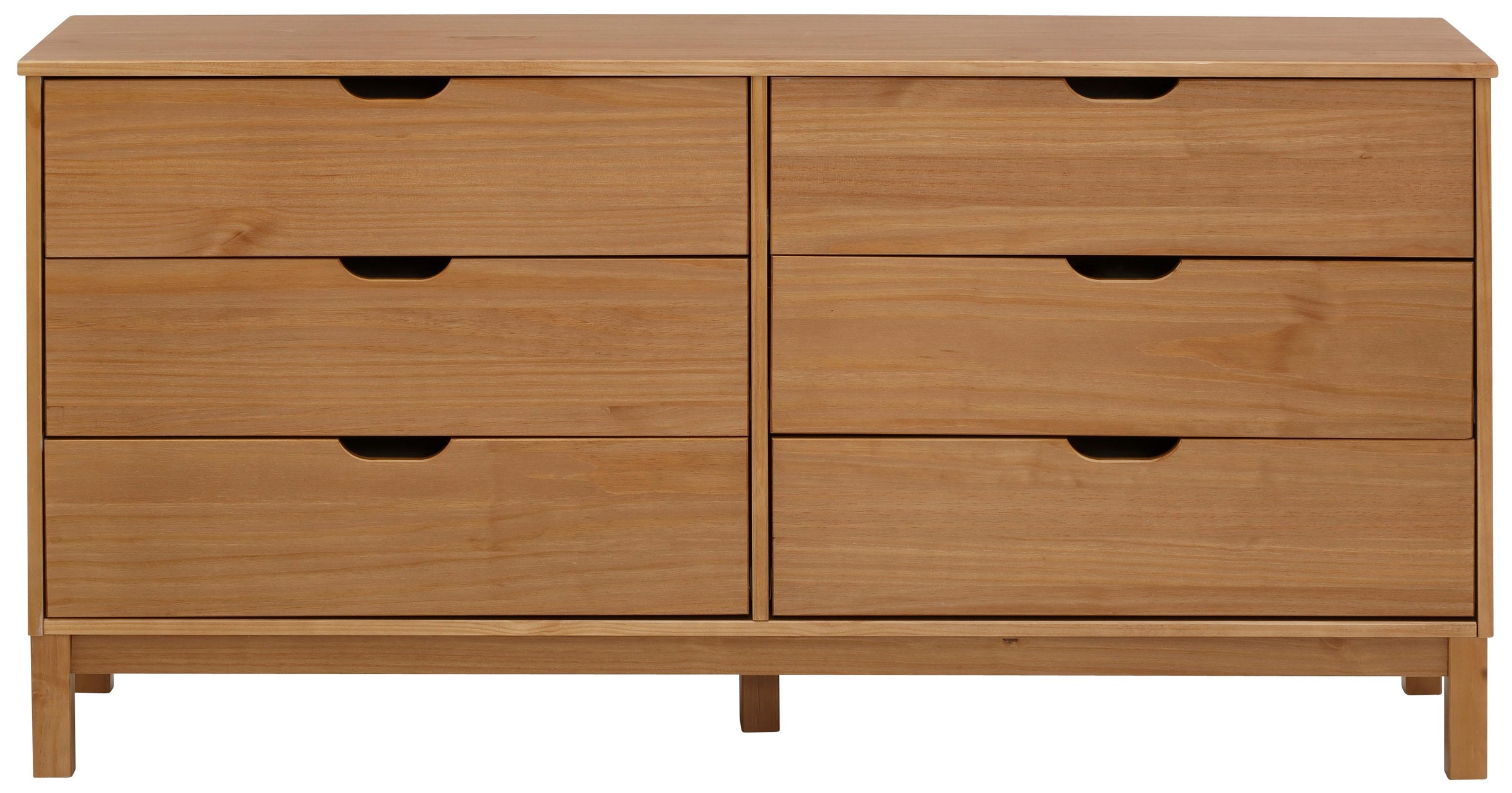 Home affaire Kommode »Post«, massives Kiefernholz, mit vielen Stauraummöglichkeiten, Breite 150 cm