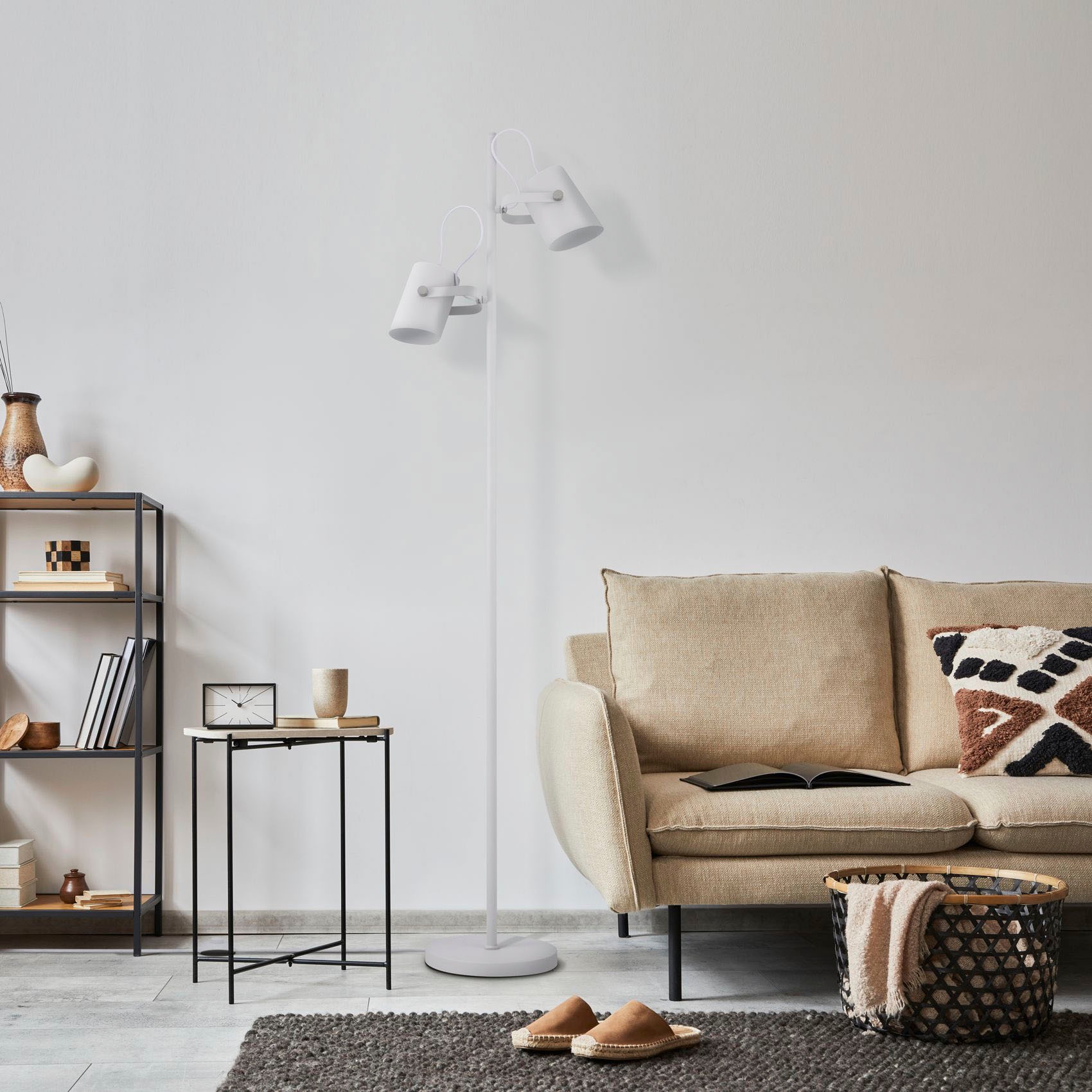 Paco Home Stehlampe »KARL« E27 mit kompatiblen Dimmer und Leuchtmittel