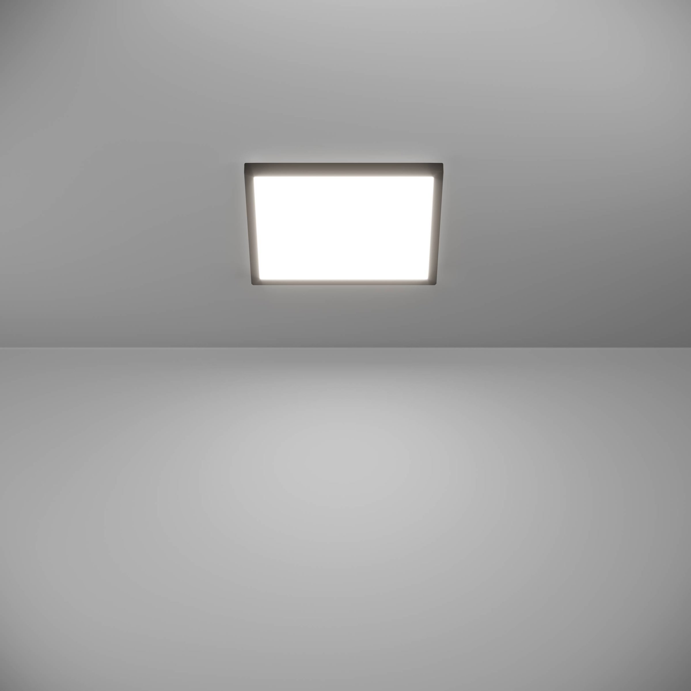 EGLO Deckenleuchte »Rovito-Z Deckenlampe, ZigBee 3.0, Kunststoff, Badezimmerlampe, IP44« LED-Modul 1 Stk. Kaltweiß | RGB Wand-/Deckenleuchte - L29 x B29 x H3 cm - schwarz - 13,4W inkl.
