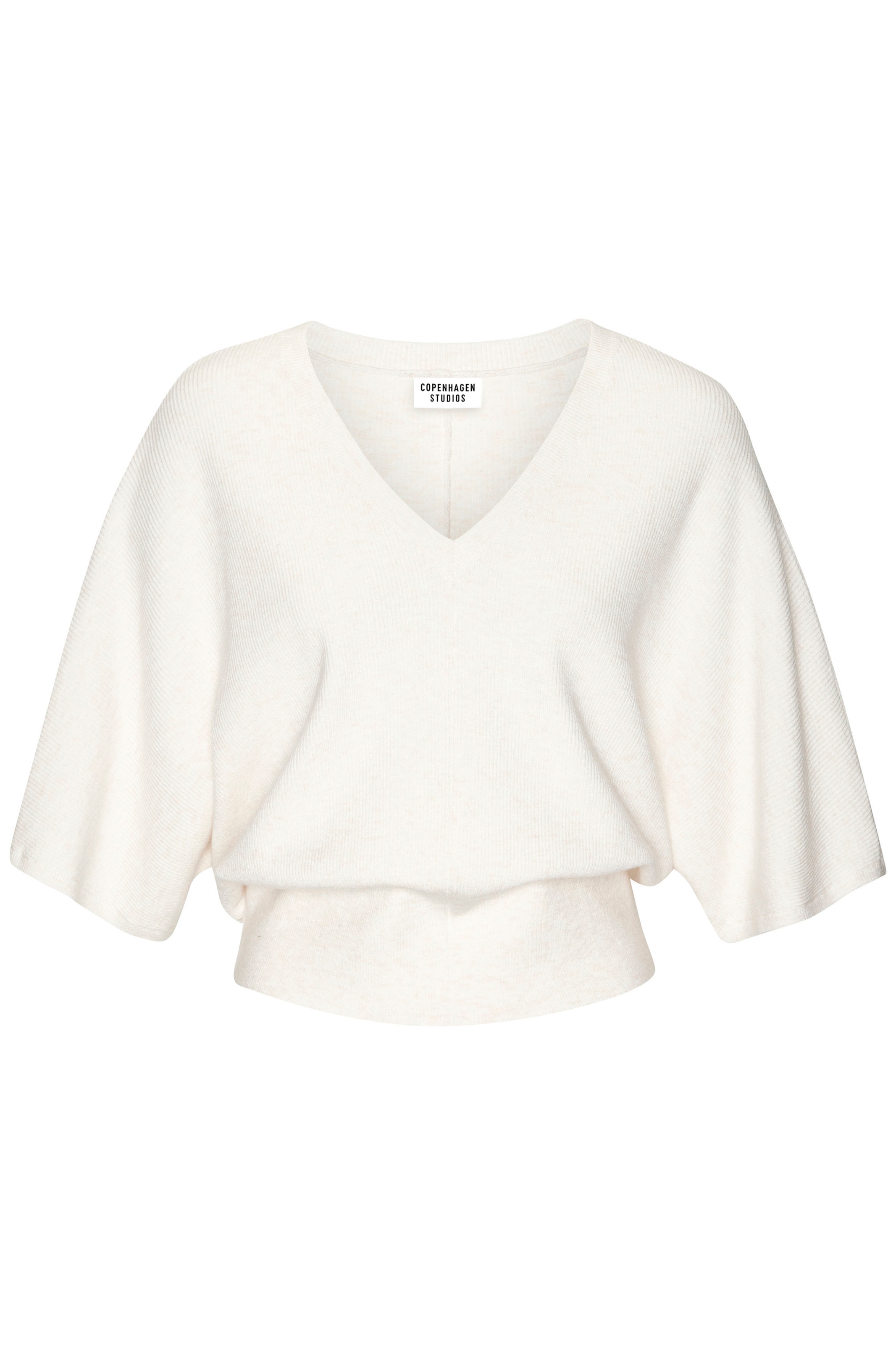 Copenhagen Studios Fledermausshirt aus hochwertiger, feiner Rippe, Loungewear