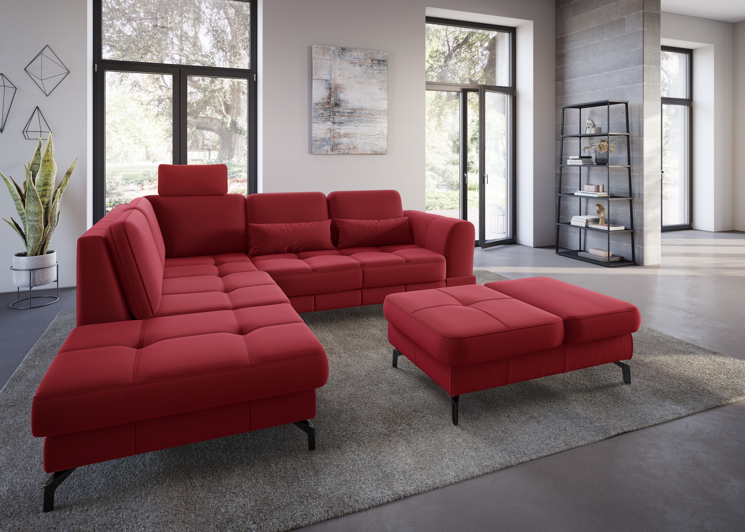 sit&more Hocker »Bendigo«, mit Klappfunktion, Bodenfreiheit 12 cm, wahlweise in 2 Fußfarben