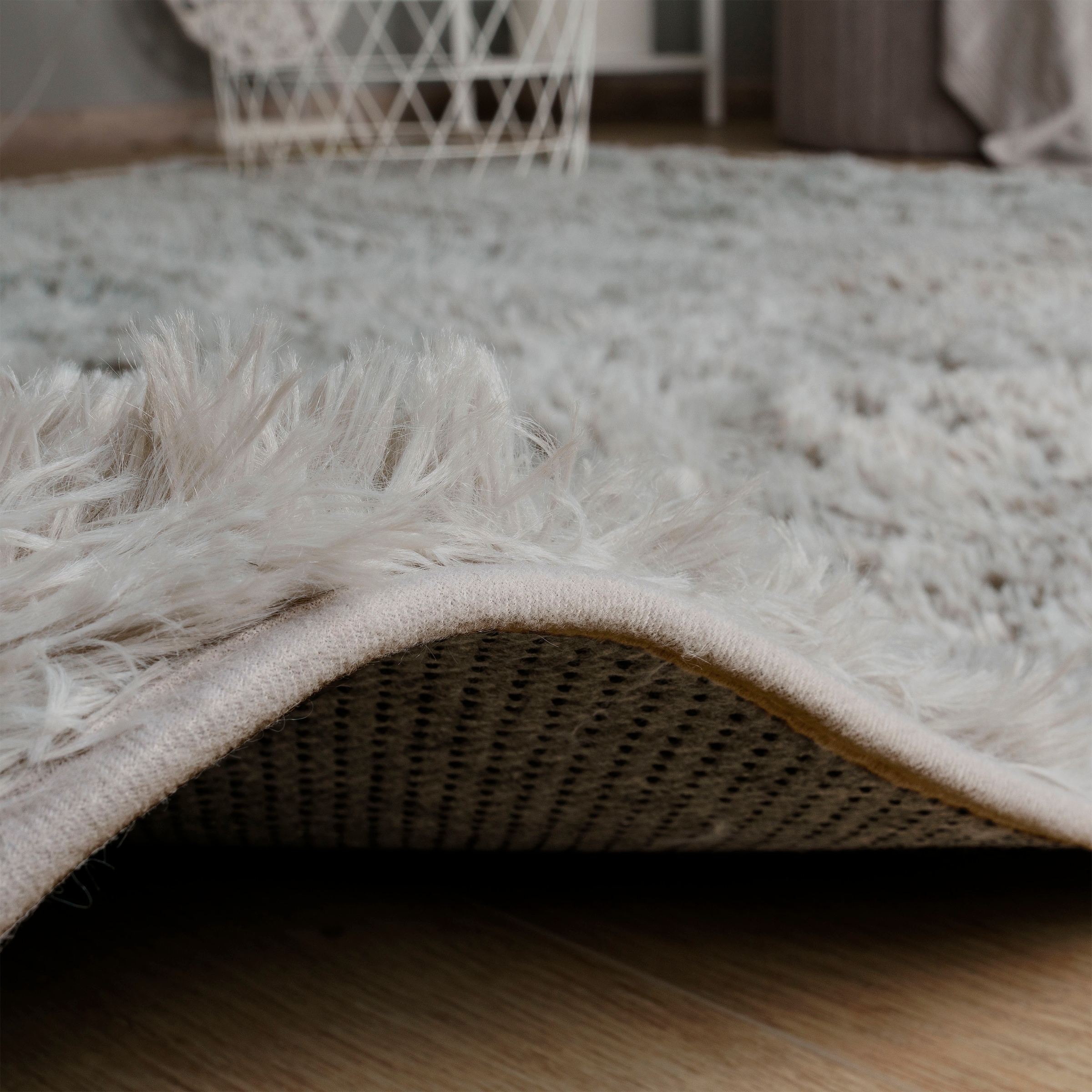 Hochflor-Teppich »Serville«, rechteckig, 37 mm Höhe, Kuschelteppich, Uni Farben, sehr weicher Flor, Wohnzimmer