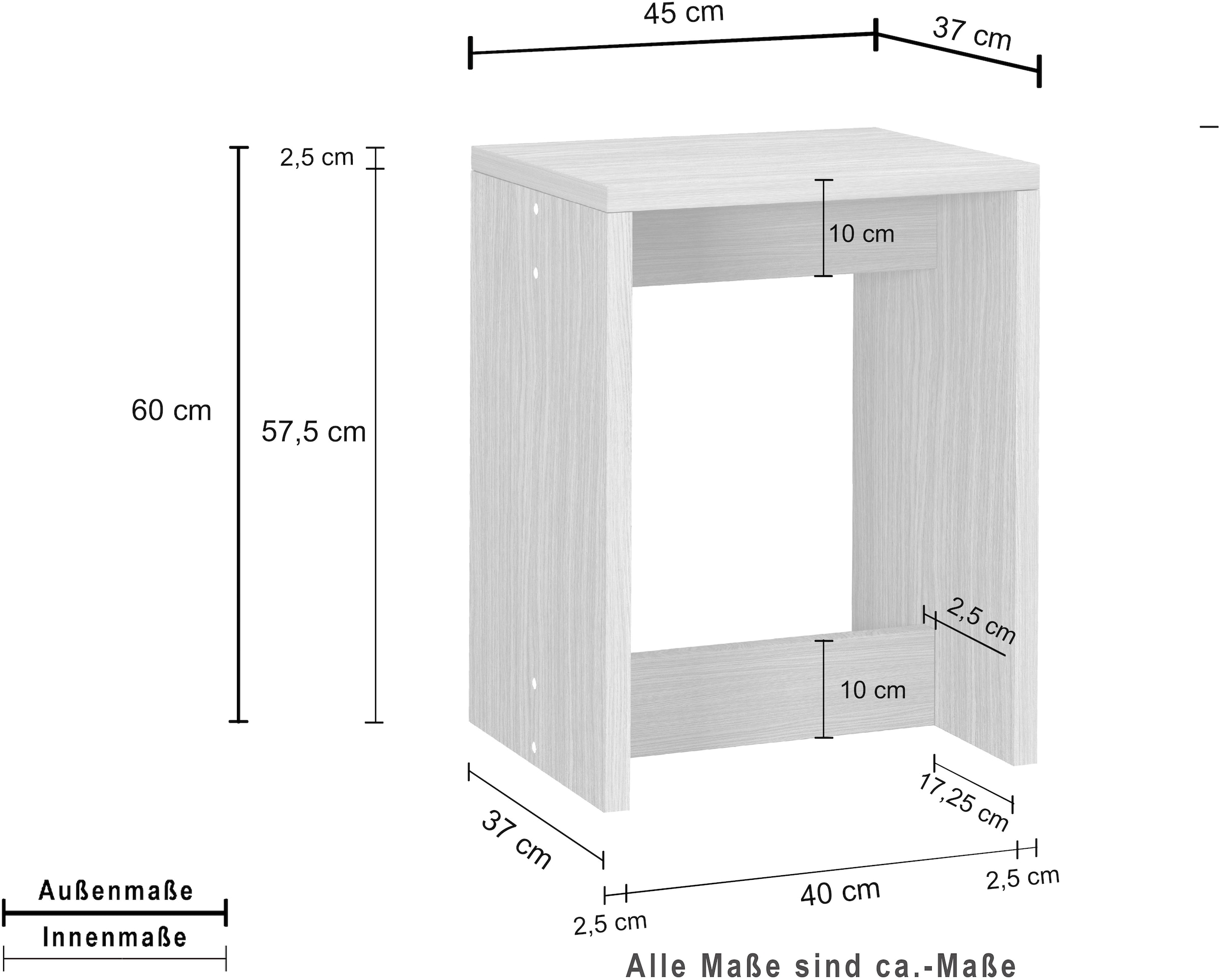 KOCHSTATION Barhocker »Luna, Barstuhl, Stitzhocker, Made in Italy« Küchenhocker im 2er-Set