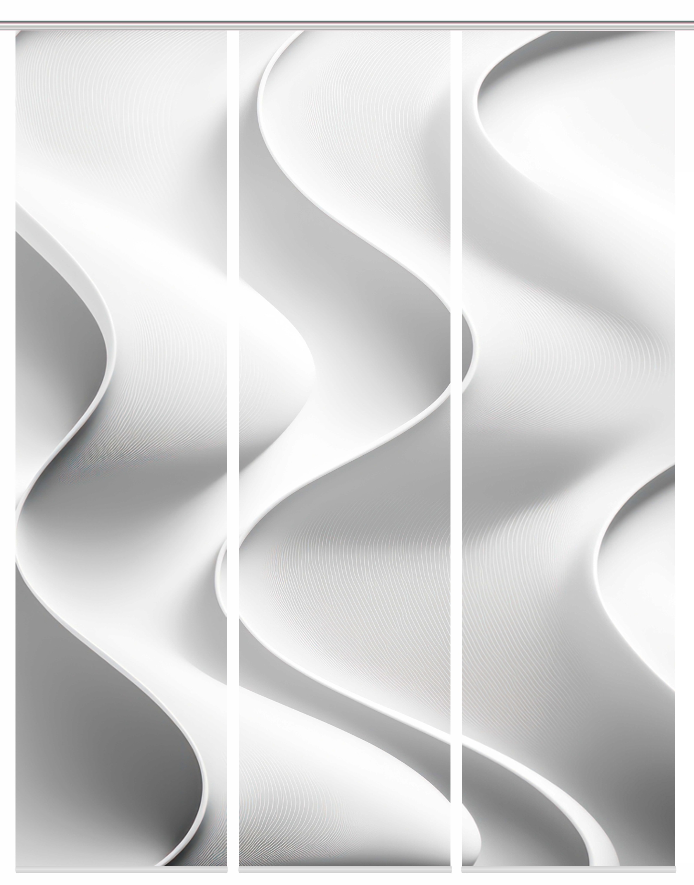 HOME WOHNIDEEN Schiebegardine »GORETI 3ER SET« Paneelwagen 3 Stk. tlg. SET,SEIDENOPTIK,DIGITALDRUCK