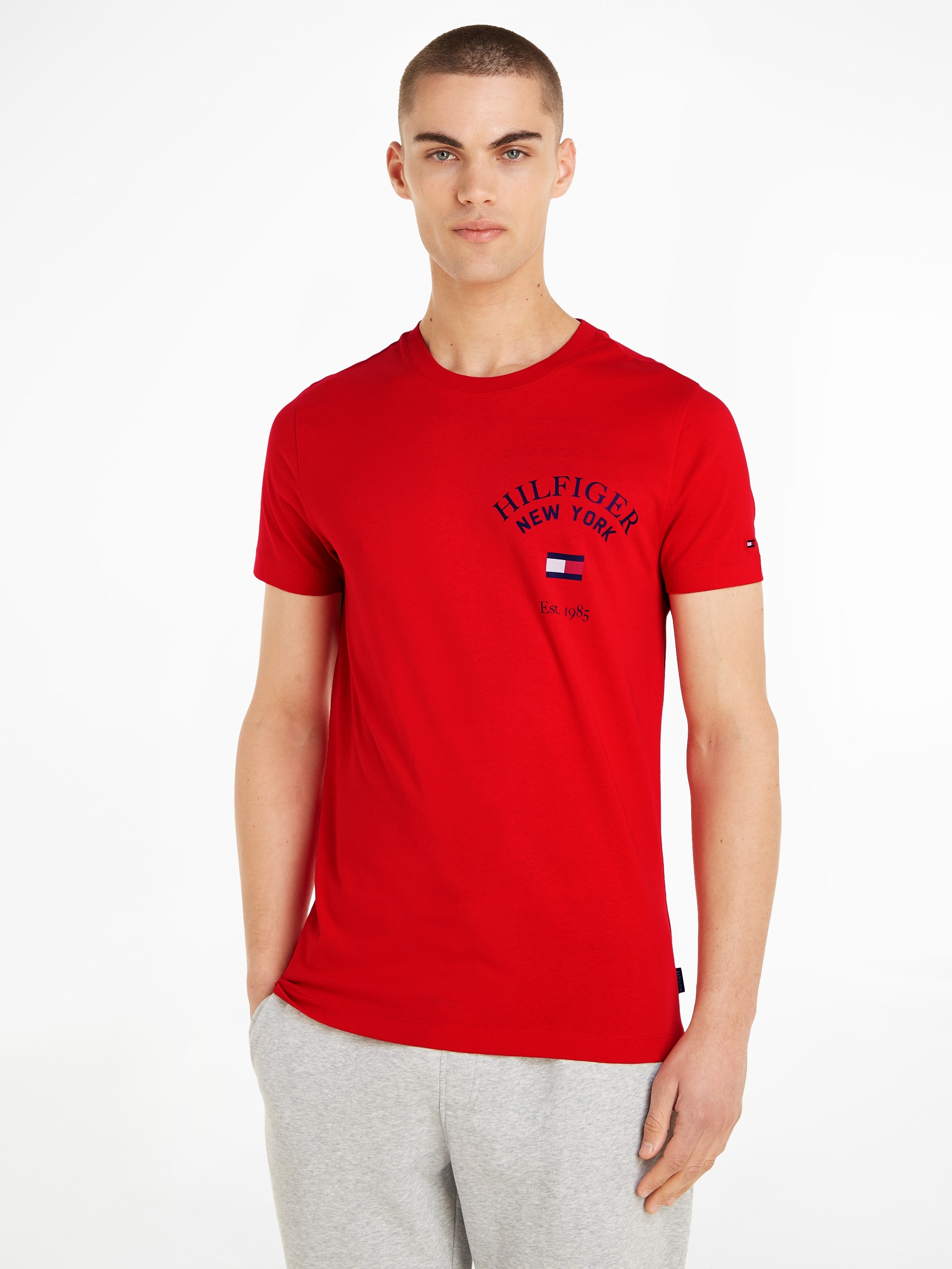 Tommy Hilfiger T-Shirt »ARCH VARSITY TEE«, mit Rundhalsausschnitt