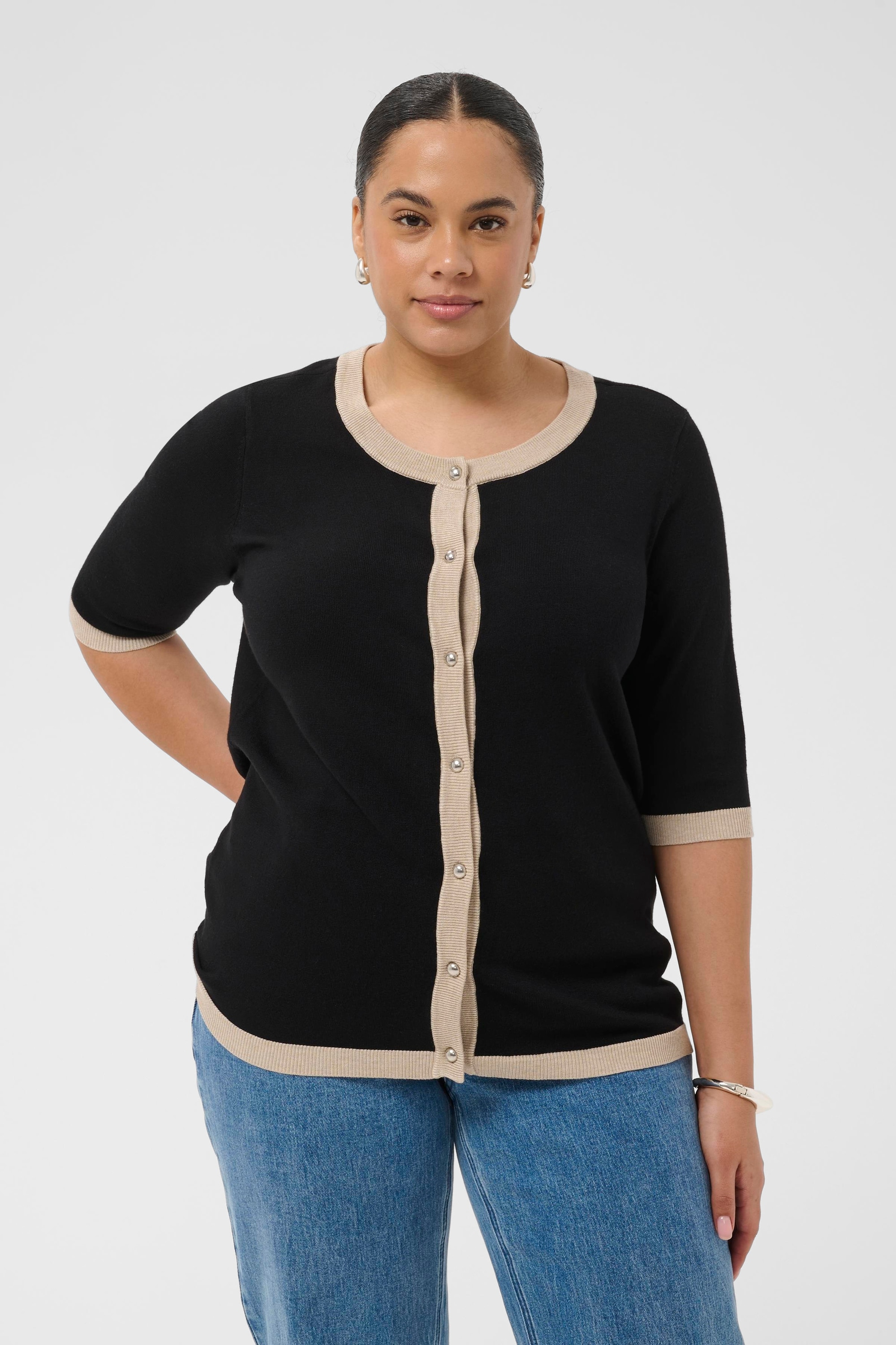 KAFFE Curve Strickjacke »Damen Strickjacke KClizzy«