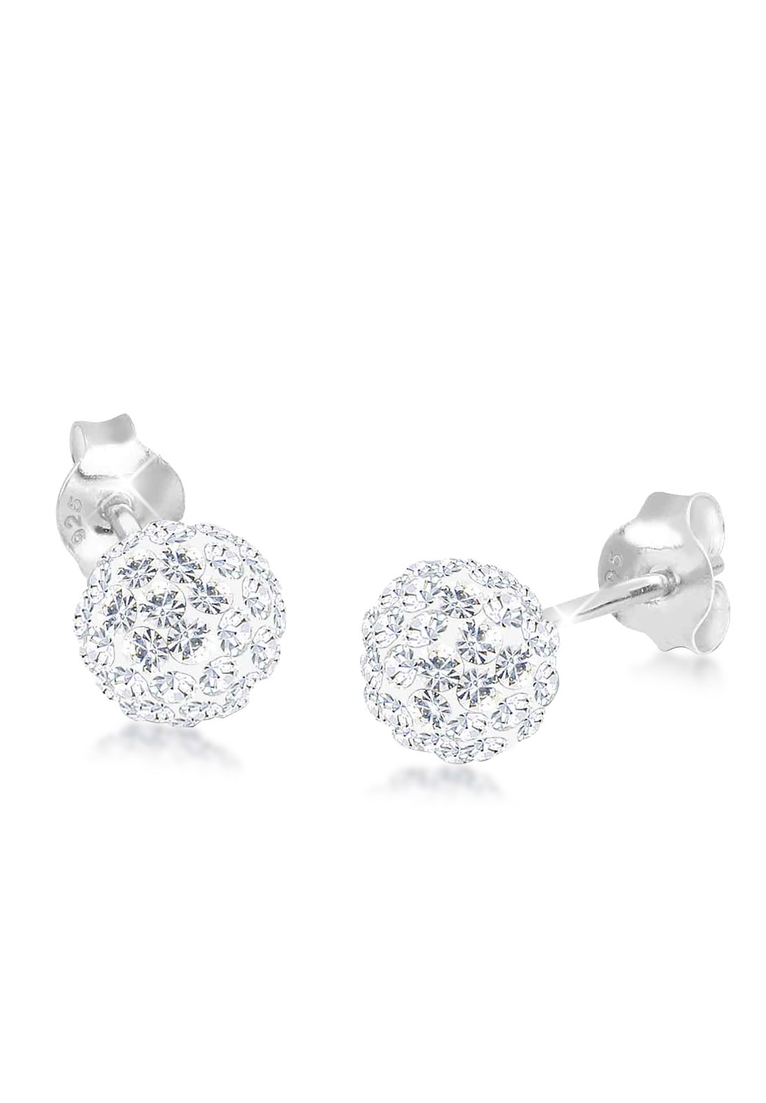 Elli Paar Ohrstecker »Ohrringe Kugel Funkelnd 925 Silber, mit Kristallen von Swarovski(R)«