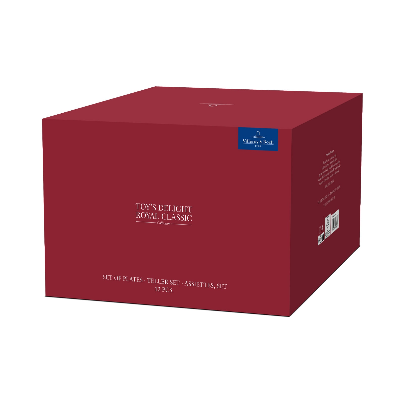 Villeroy & Boch Geschirr-Set »Teller-Set Toy's Delight Royal Classic 12er Set weiß« Spülmaschinengeeignet, Mikrowellenfest