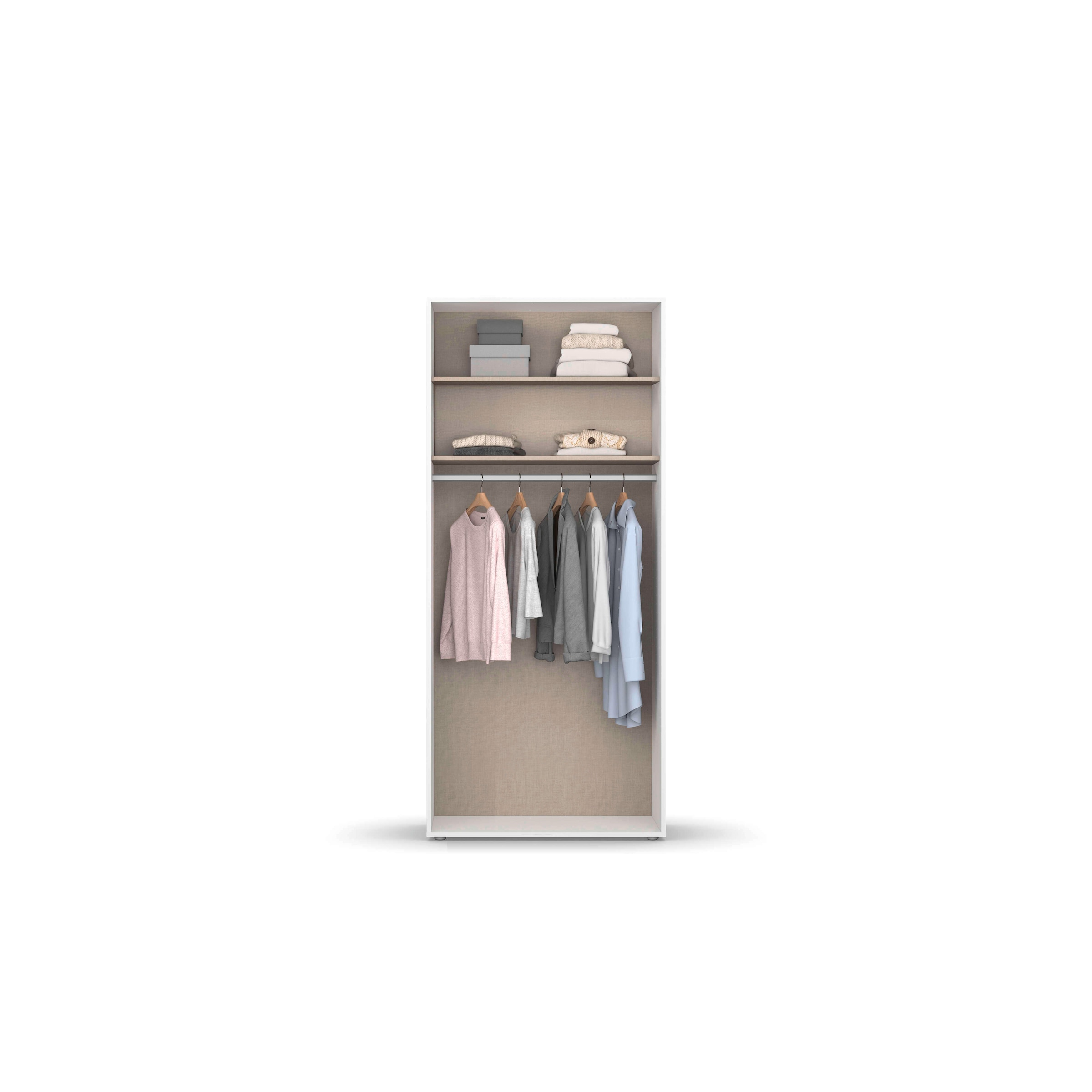 INOSIGN BY RAUCH Kleiderschrank »Kleiderschrank Schrank Garderobe Schlafzimmer Stauraum PAULLY«, (mit 3 Griff-Varianten), OTTOS CHOICE 3 Griffvarianten MADE IN GERMANY