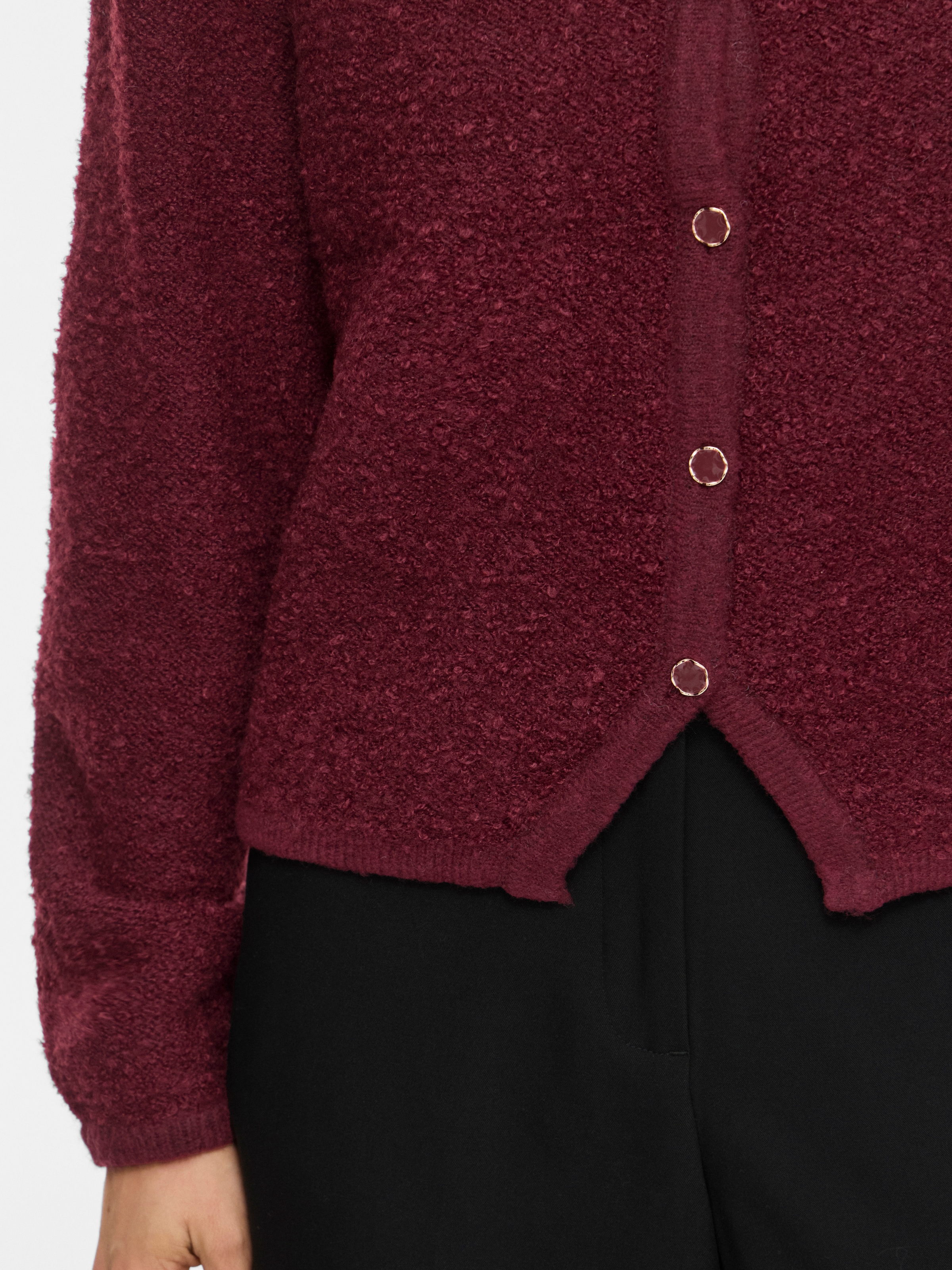 Vila Strickjacke »VIPIGGA O-NECK L/S KNIT JACKET NOOS« Materialmix
