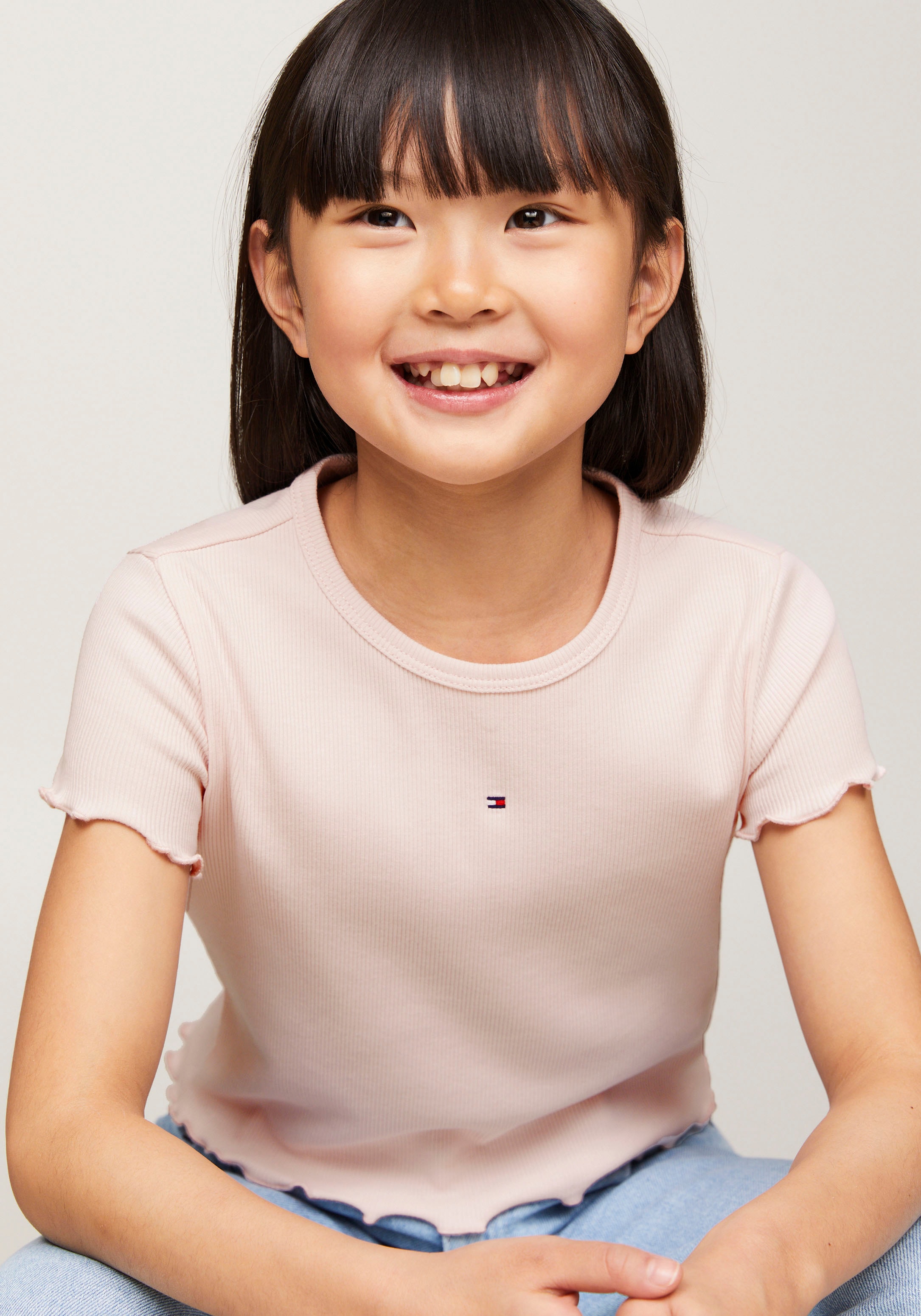 Tommy Hilfiger T-Shirt »ESSENTIAL RIB TOP S/S«, Kinder bis 16 Jahre