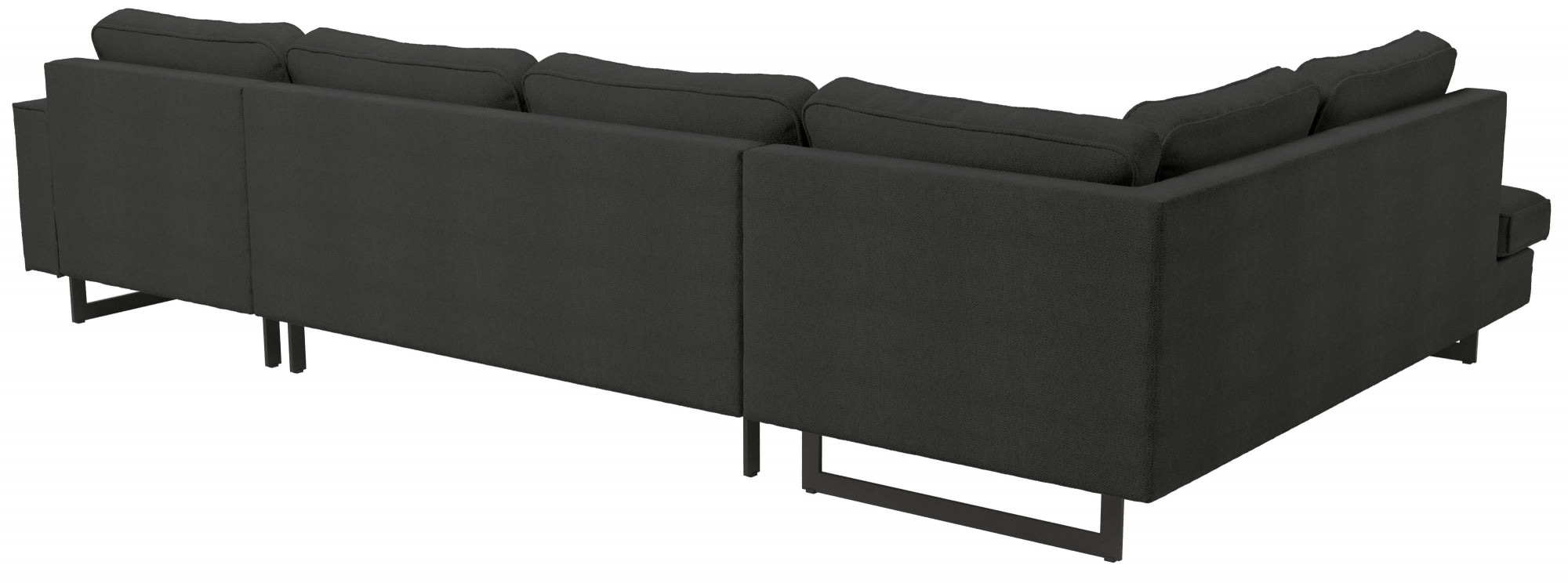 Places of Style Wohnlandschaft »Pinto, 350 cm, U-Form, XXL, mit Ottomanen«, Cord, Feincord, Luxus-Microfaser Leder und Chenille
