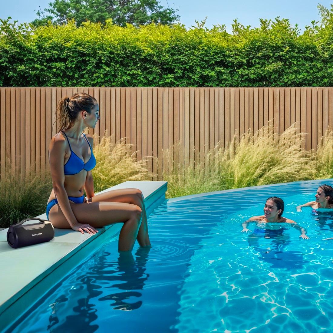 Hama Bluetooth-Lautsprecher »Bluetooth-Lautsprecher 60W (App, Party Box wasserfest IPX6, PowerPack)« (A2DP Bluetooth App-Steuerung | Kabellos | Powerbank 160 W) Outdoor, tragbar, App-Steuerung, kabellos, Ladefunktion