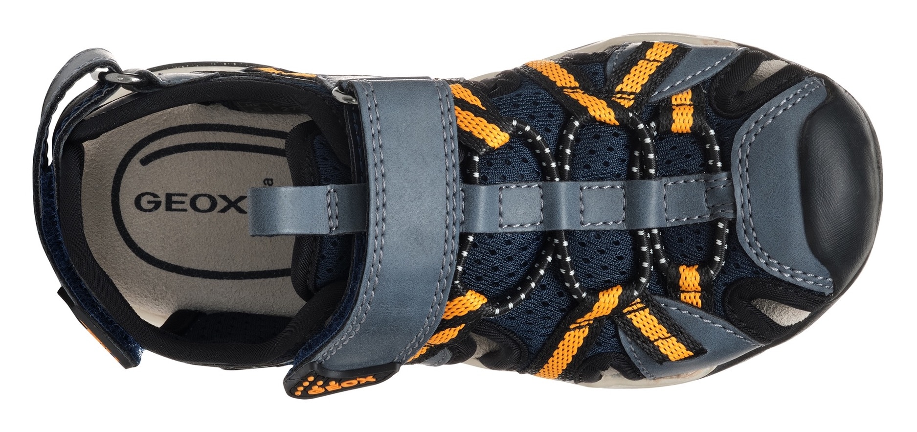 Geox Sandale »J BOREALIS BOY«, Trekking Sandale, Klettschuh mit zusätzlichem Fersen-Klettverschluss