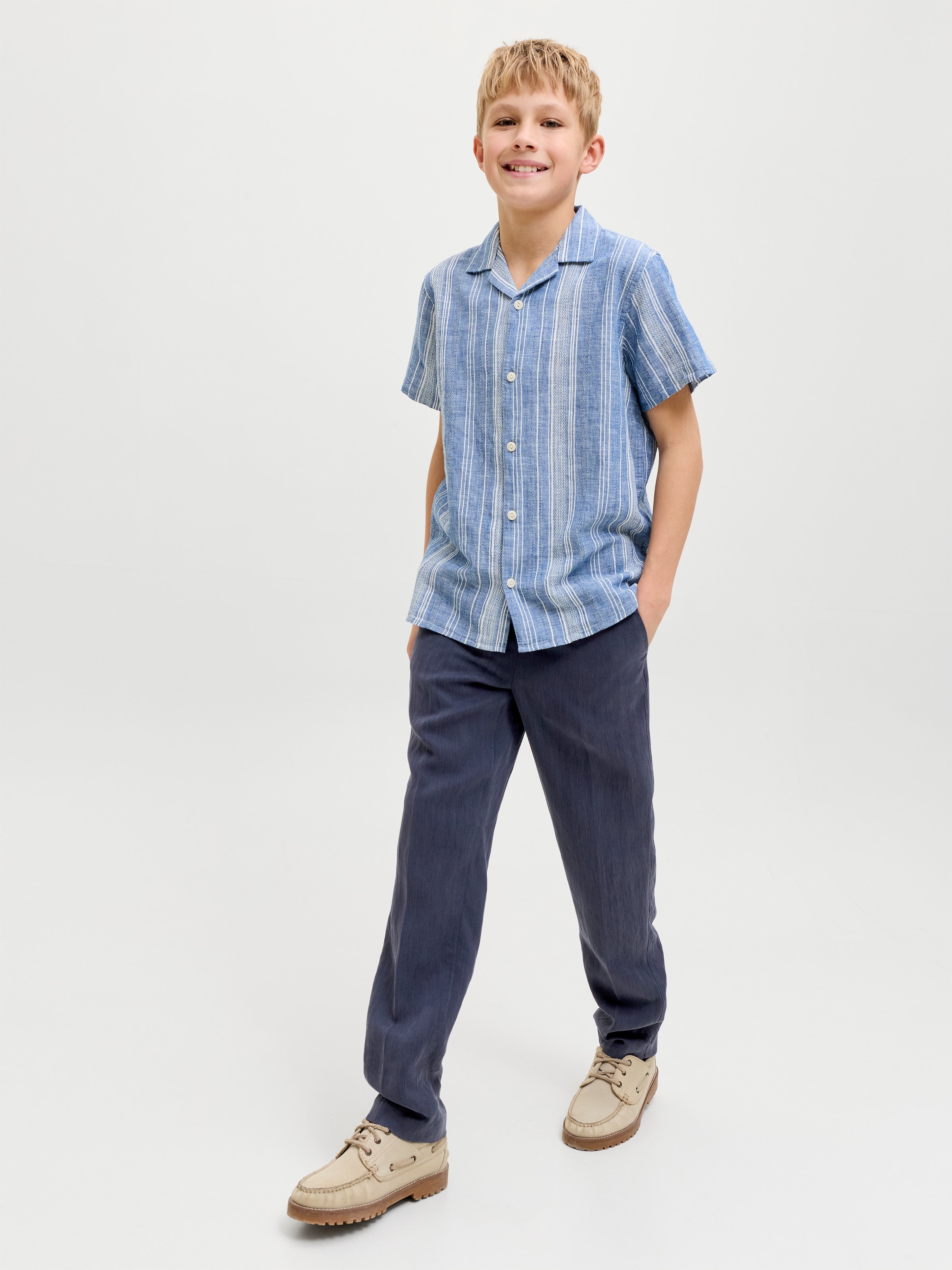 Jack & Jones Junior Chinos »JPSTKARL SKYE JOGGER JNR«  Materialmix, loose fit