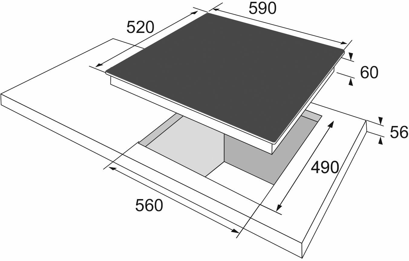 Amica Flex-Induktions-Kochfeld »KMI 13321 A«, Ankochautomatik