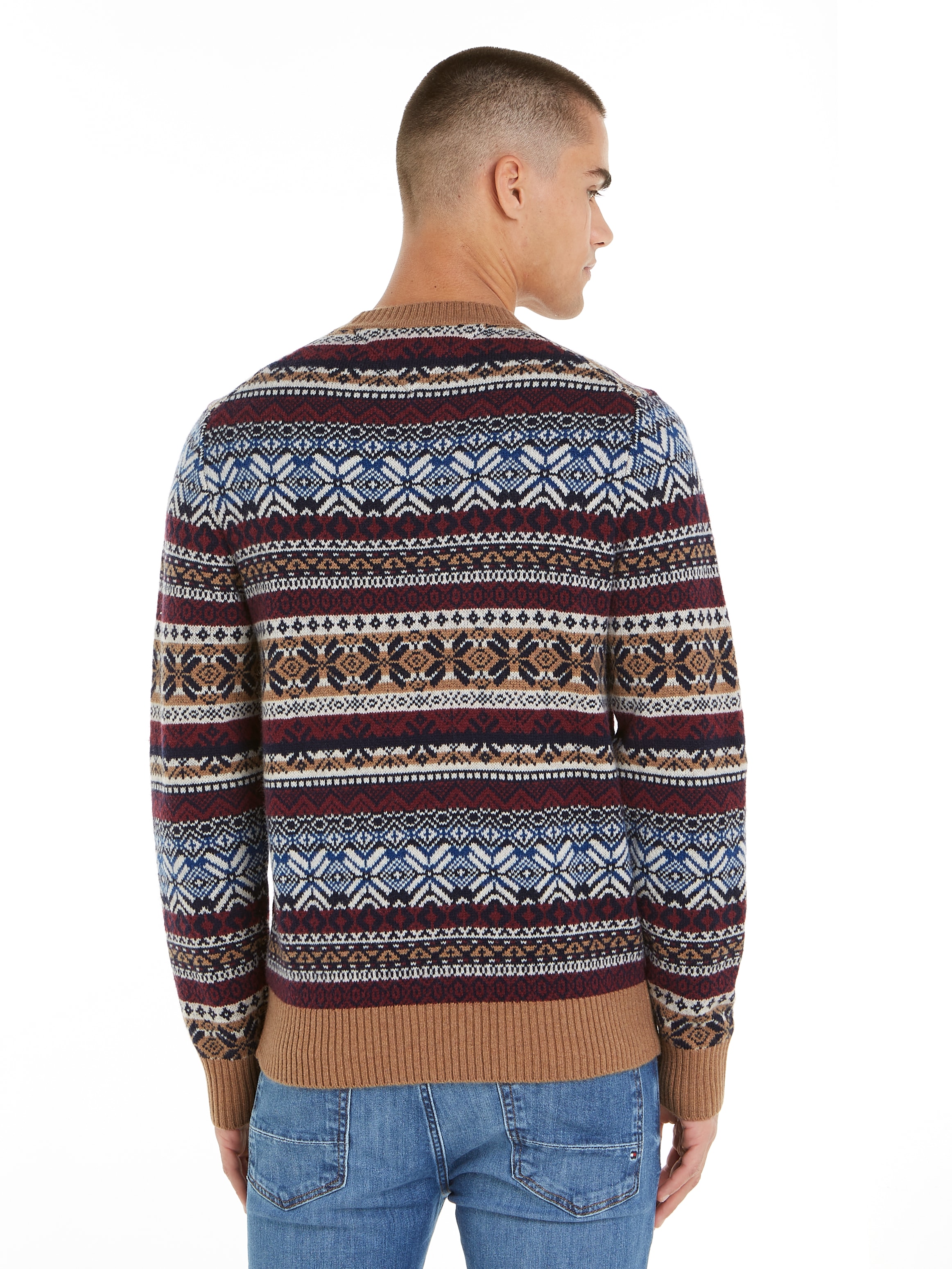 Tommy Hilfiger Rundhalspullover »GIFTING WOOL BLEND FAIRISLE C NK«, mit mehrfarbigen Muster