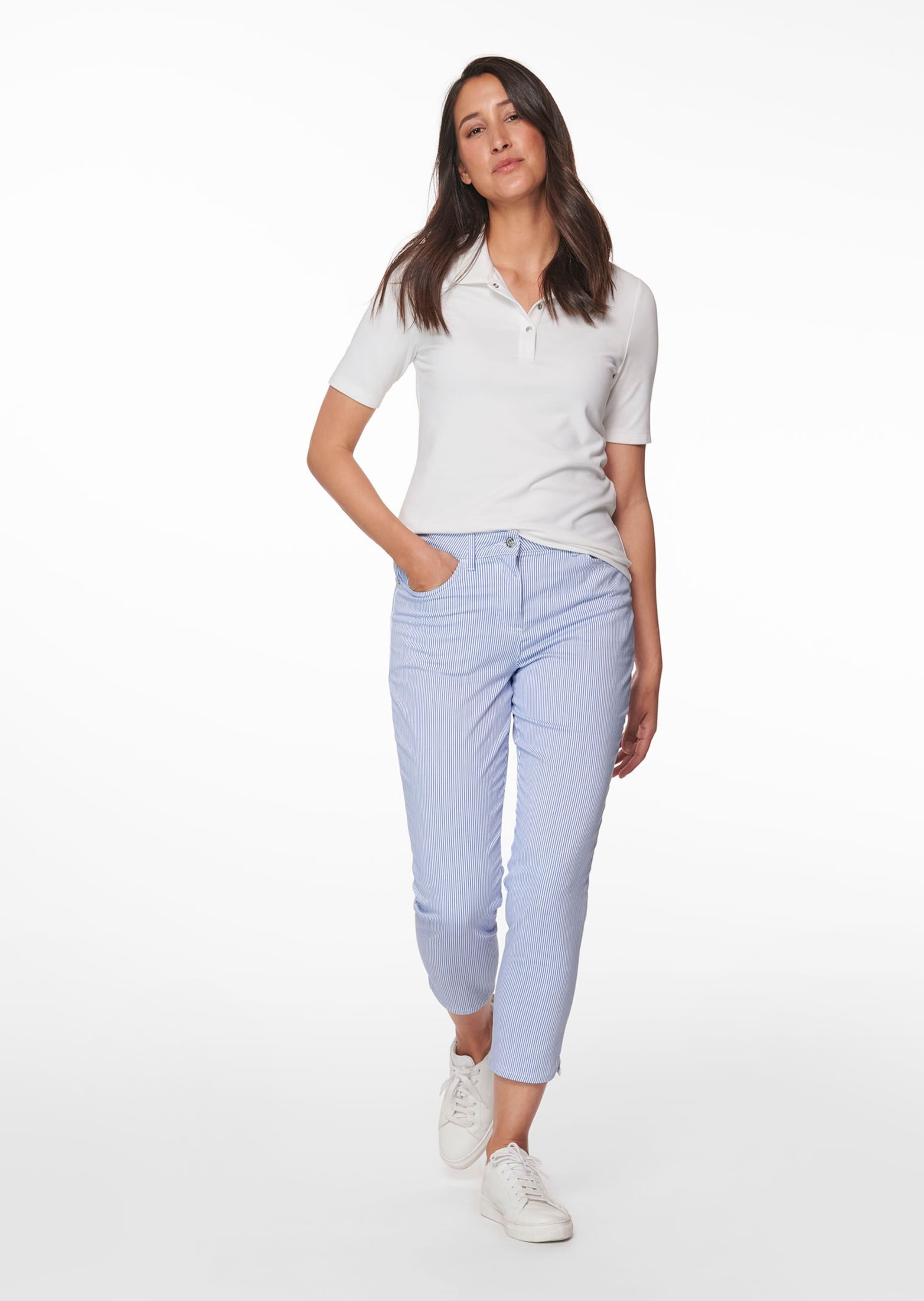 MADELEINE Regular-fit-Jeans »Jeans Fein gestreifte Jeans«